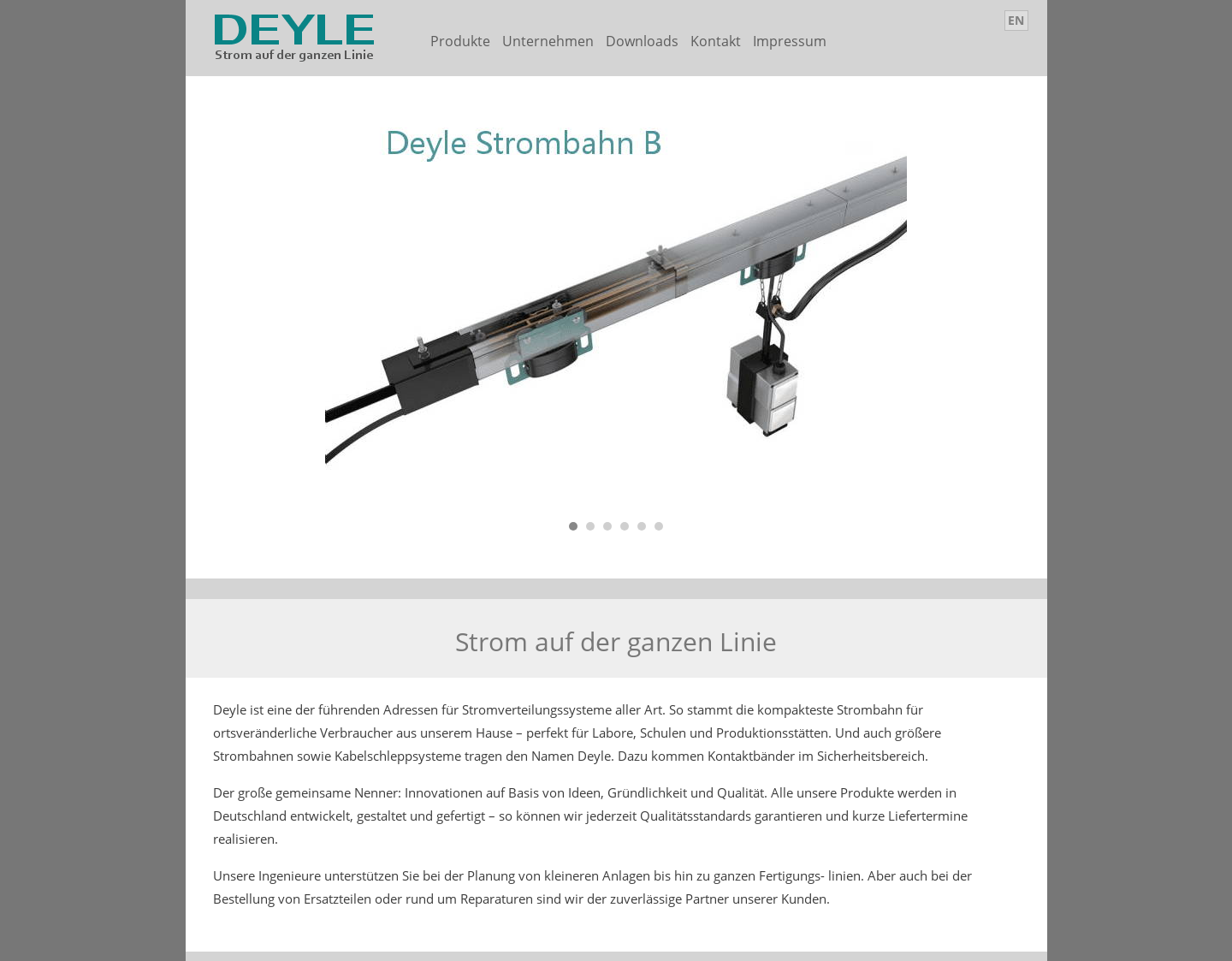 Aktuelle Website-Vorschau von DEYLE, ein Unternehmen der MEHL Gruppe.