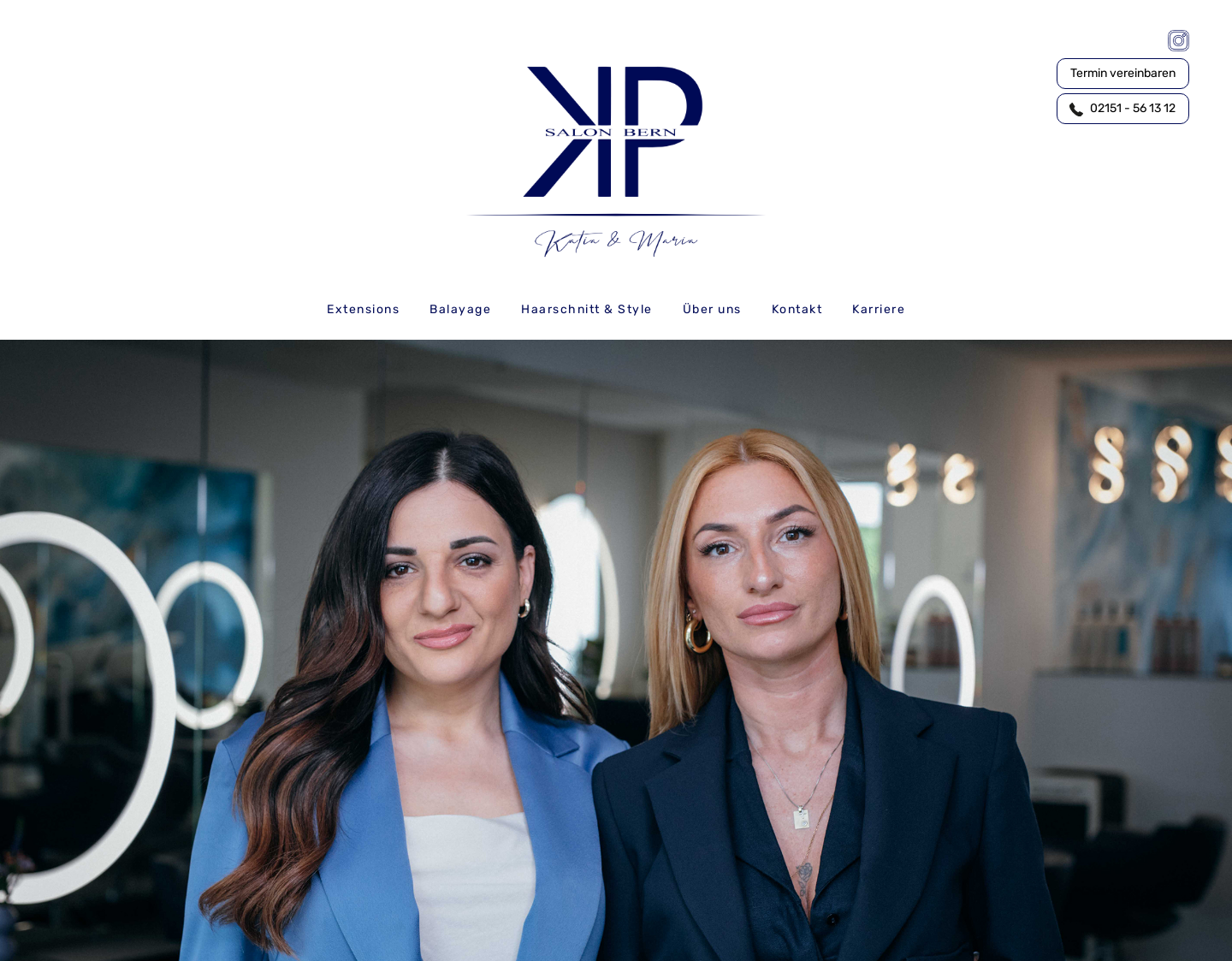 Aktuelle Website-Vorschau von Salon Bern Haarverlängerung in Krefeld