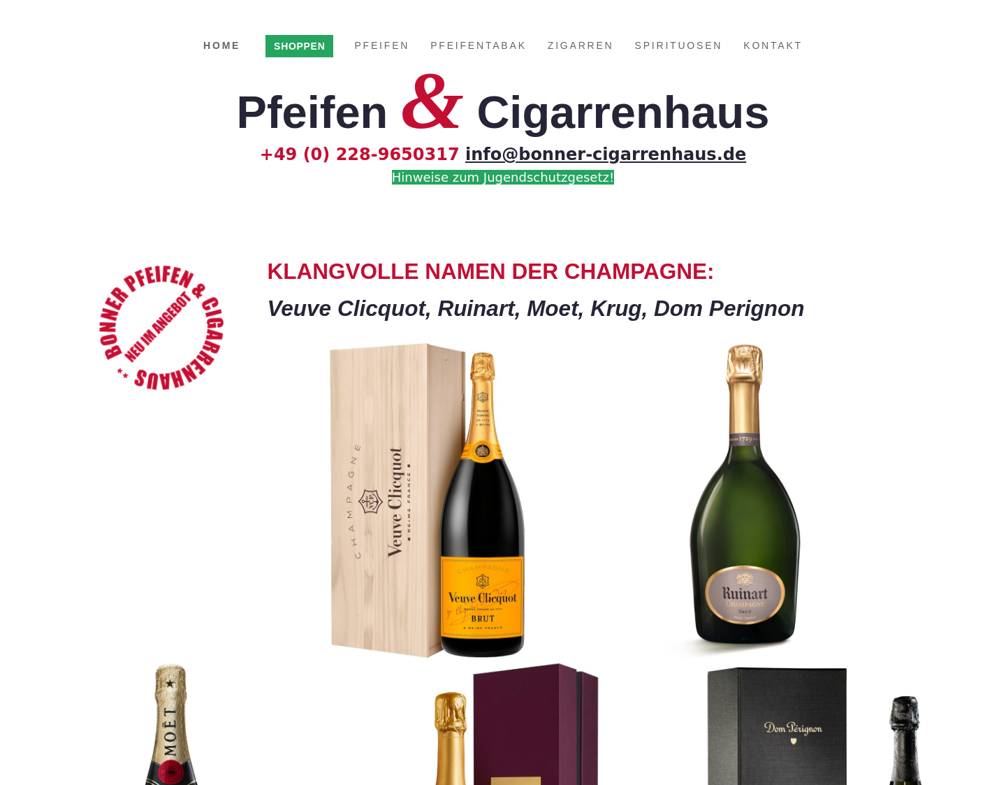 Aktuelle Website-Vorschau von Bonner Pfeifen- & Cigarrenhaus