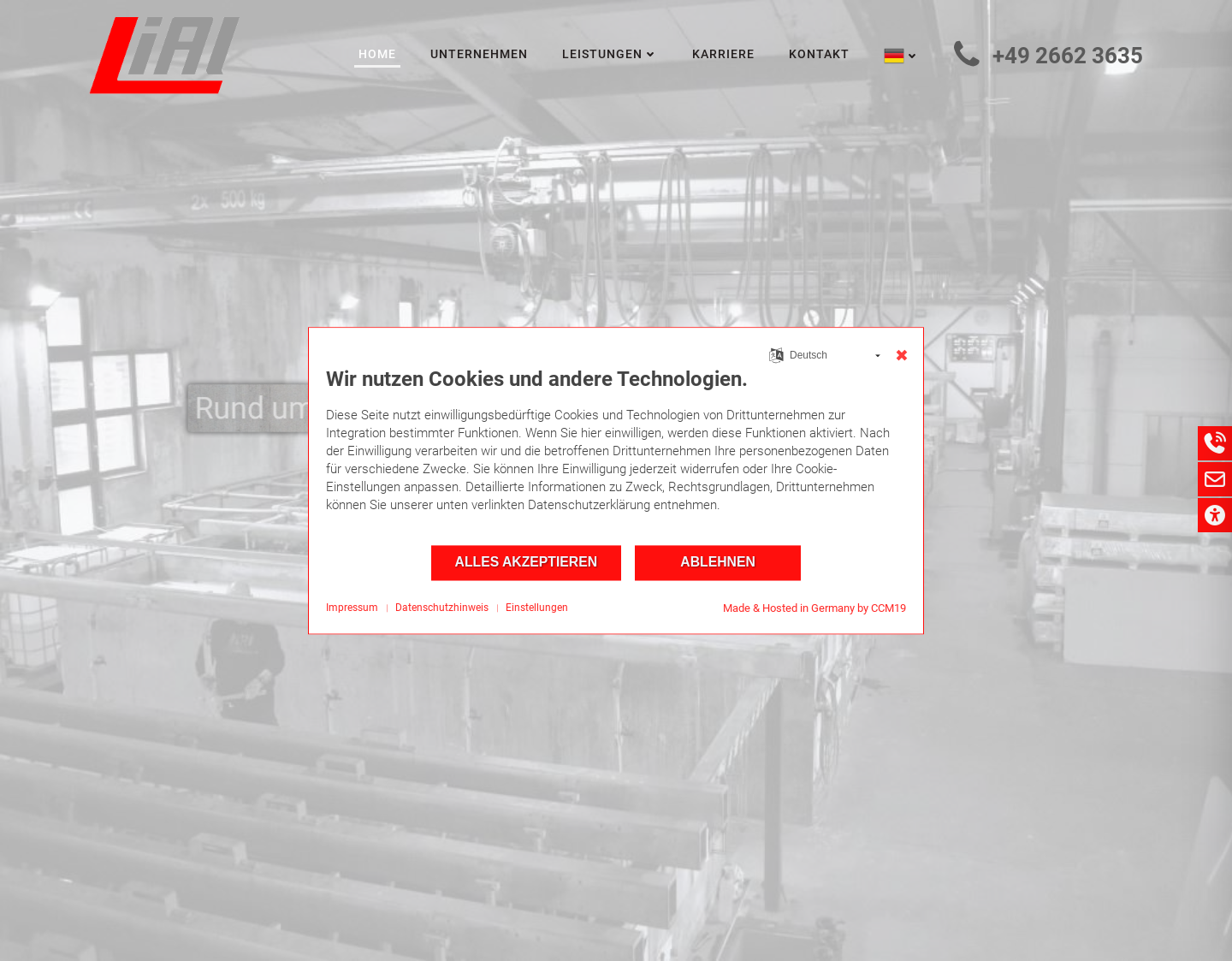 Aktuelle Website-Vorschau von Lial  Aluminiumverarbeitung