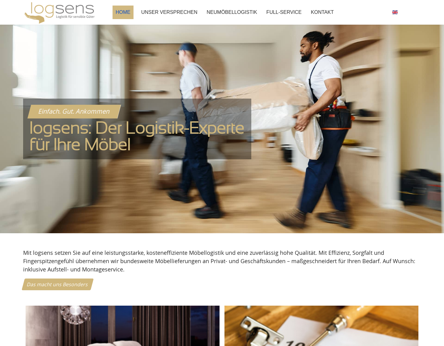 Aktuelle Website-Vorschau von Logsens Gmbh & Co.KG