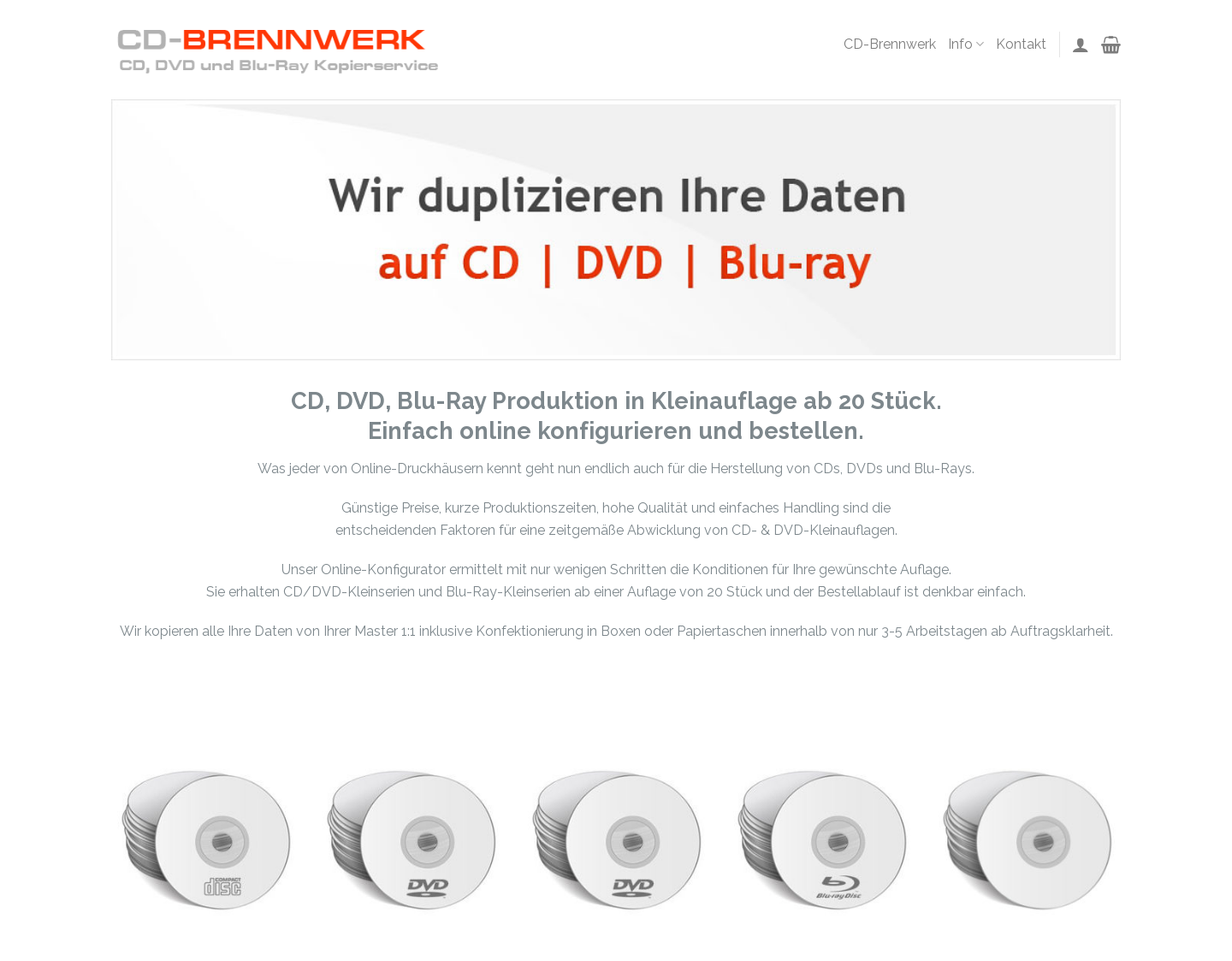 Aktuelle Website-Vorschau von CD/DVD Kopierservice - Tiefpreisgarantie