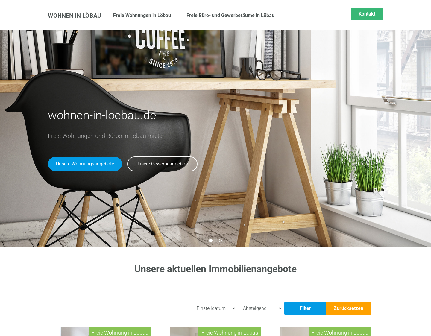 Aktuelle Website-Vorschau von Wohnung Löbau