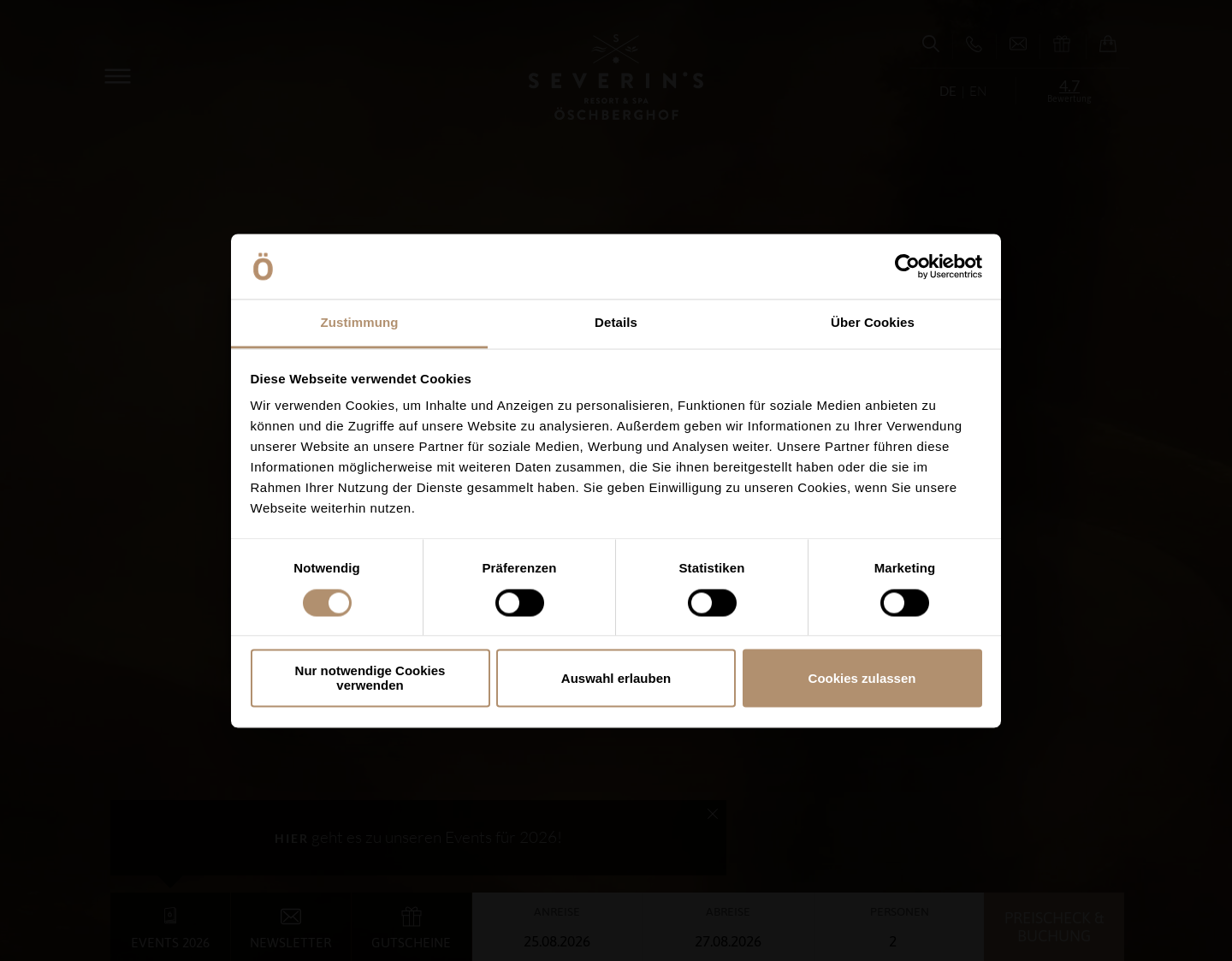 Aktuelle Website-Vorschau von Der Öschberghof