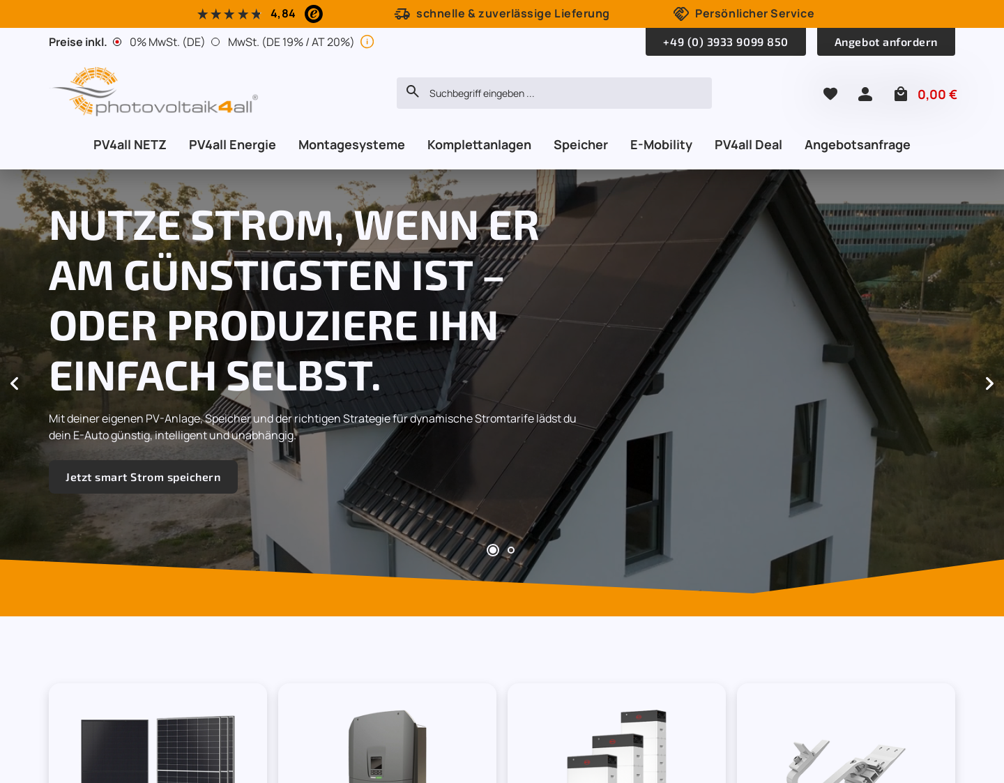 Aktuelle Website-Vorschau von Photovoltaik4all.de