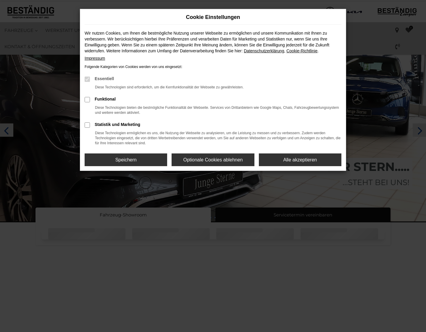 Aktuelle Website-Vorschau von Mercedes-Benz smart Kia HassfurtMercedes