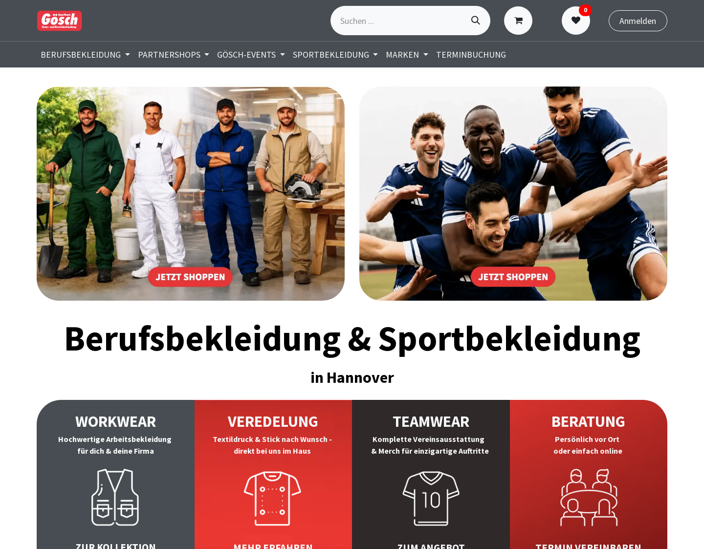Aktuelle Website-Vorschau von Sporthaus-Gösch
