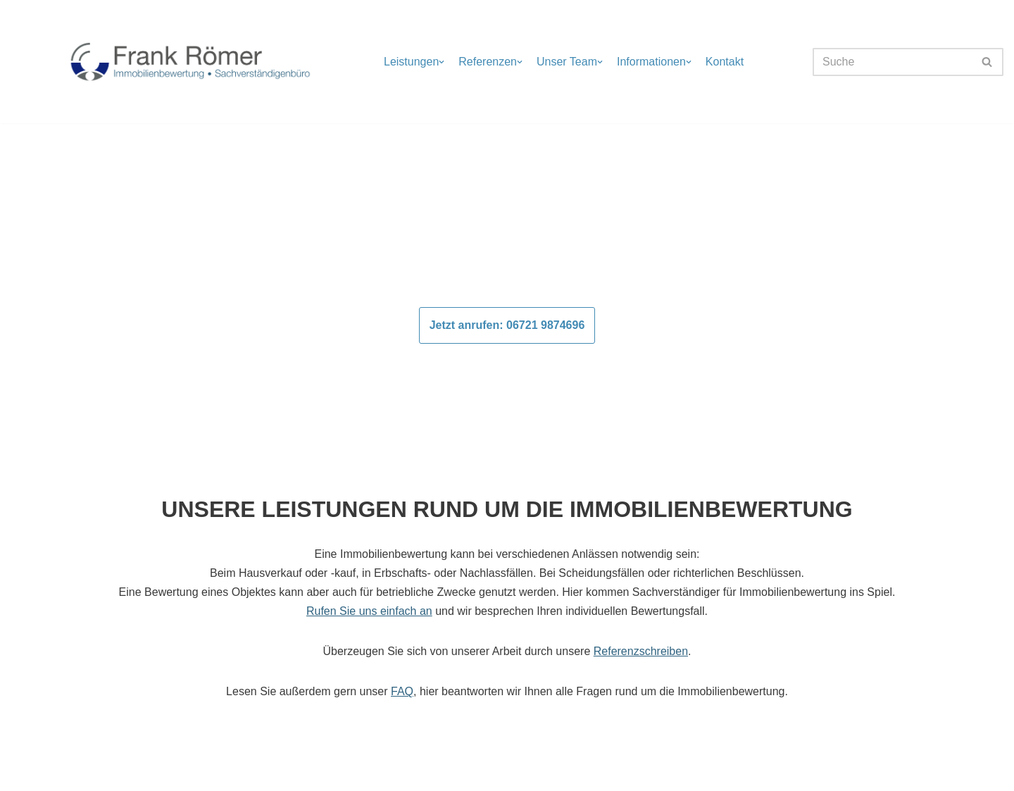 Aktuelle Website-Vorschau von Römer Immobilien Consulting GmbH