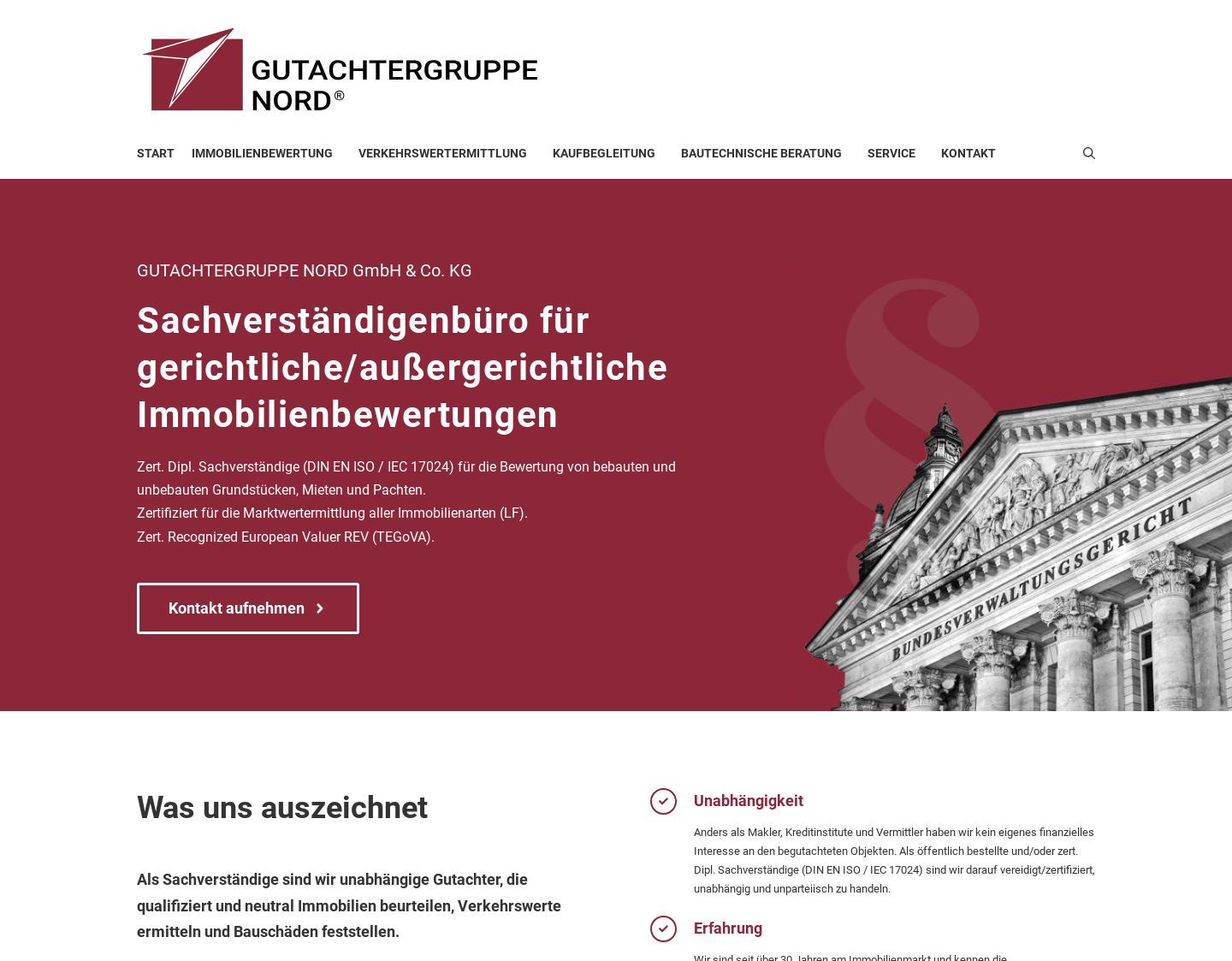 Aktuelle Website-Vorschau von Immobilienbewertung Schleswig Holstein