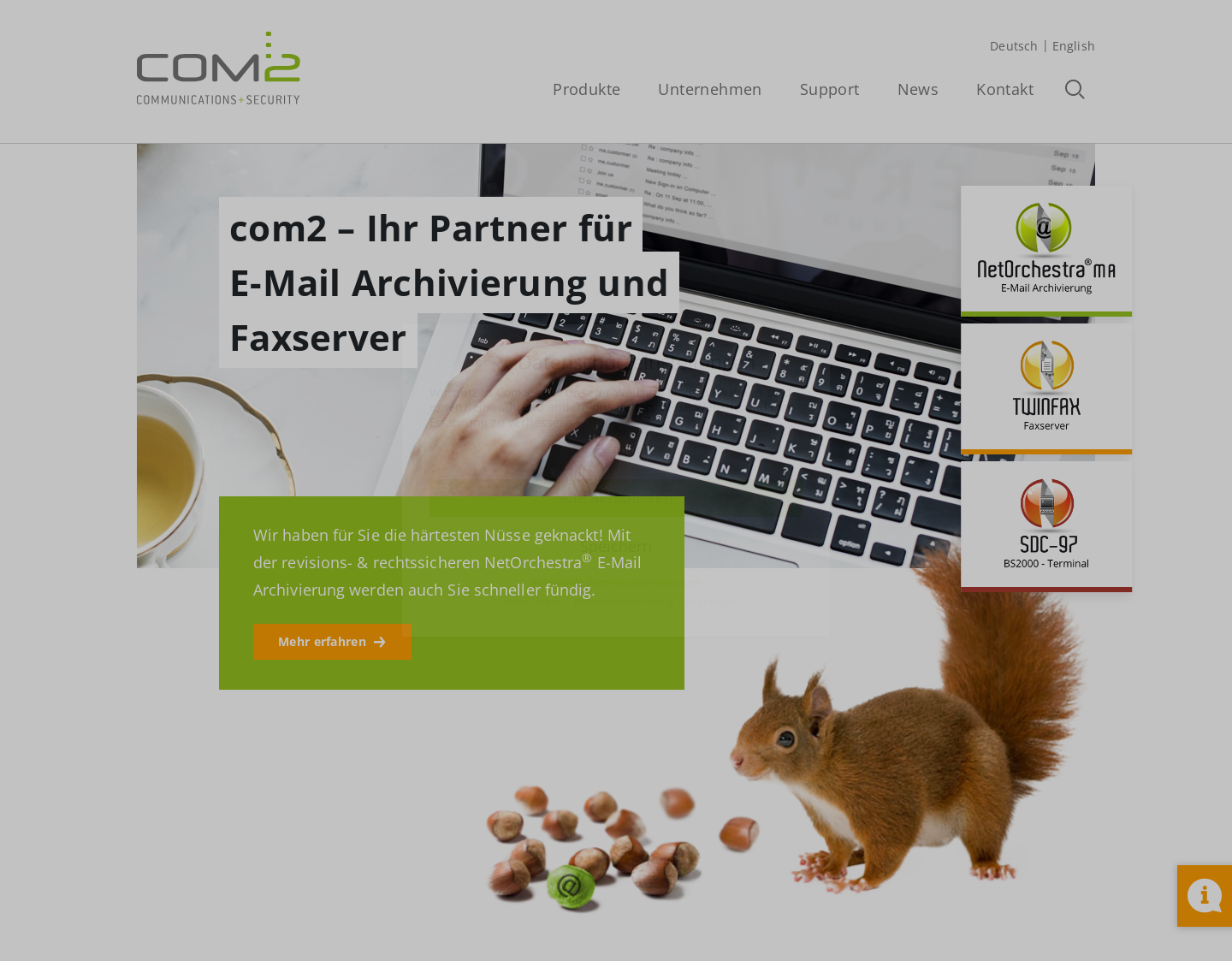 Aktuelle Website-Vorschau von Maßgeschneiderte Kommunikationslösungen