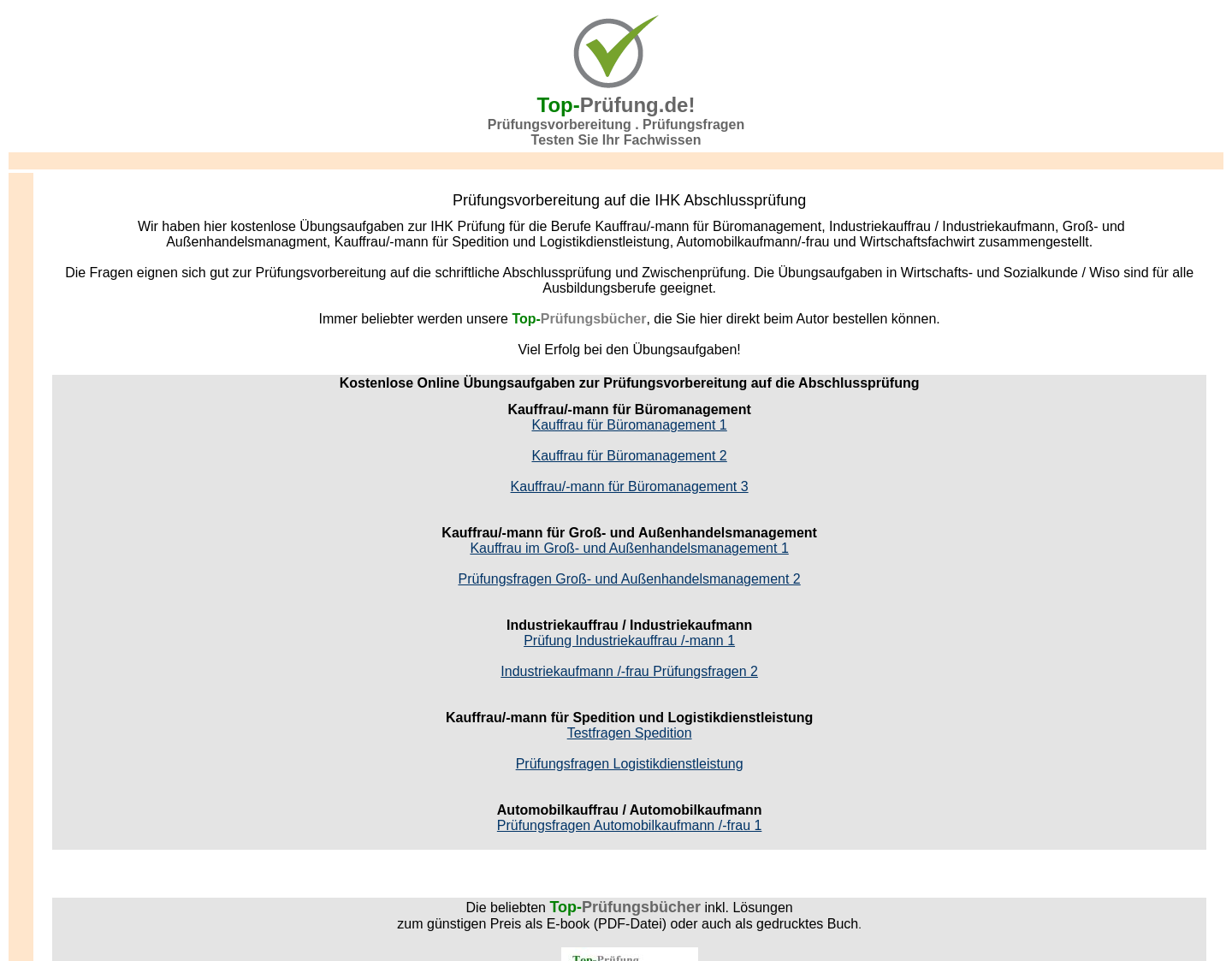Aktuelle Website-Vorschau von Top Pruefung - Prüfungsvorbereitung