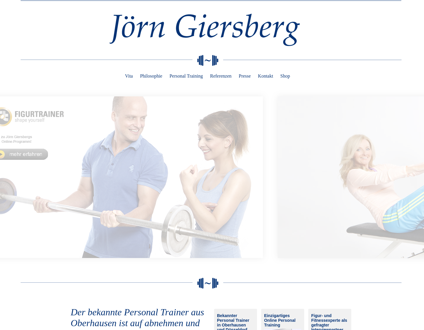 Aktuelle Website-Vorschau von Personal Trainer Jörn Giersberg