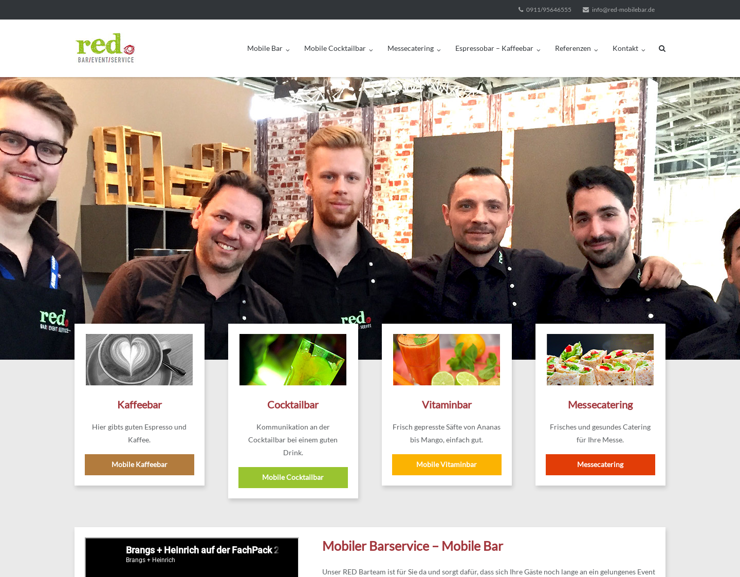 Aktuelle Website-Vorschau von RED Mobiler Barservice