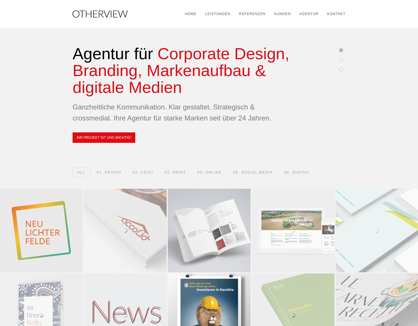 Aktuelle Website-Vorschau von Werbeagenturen Berlin