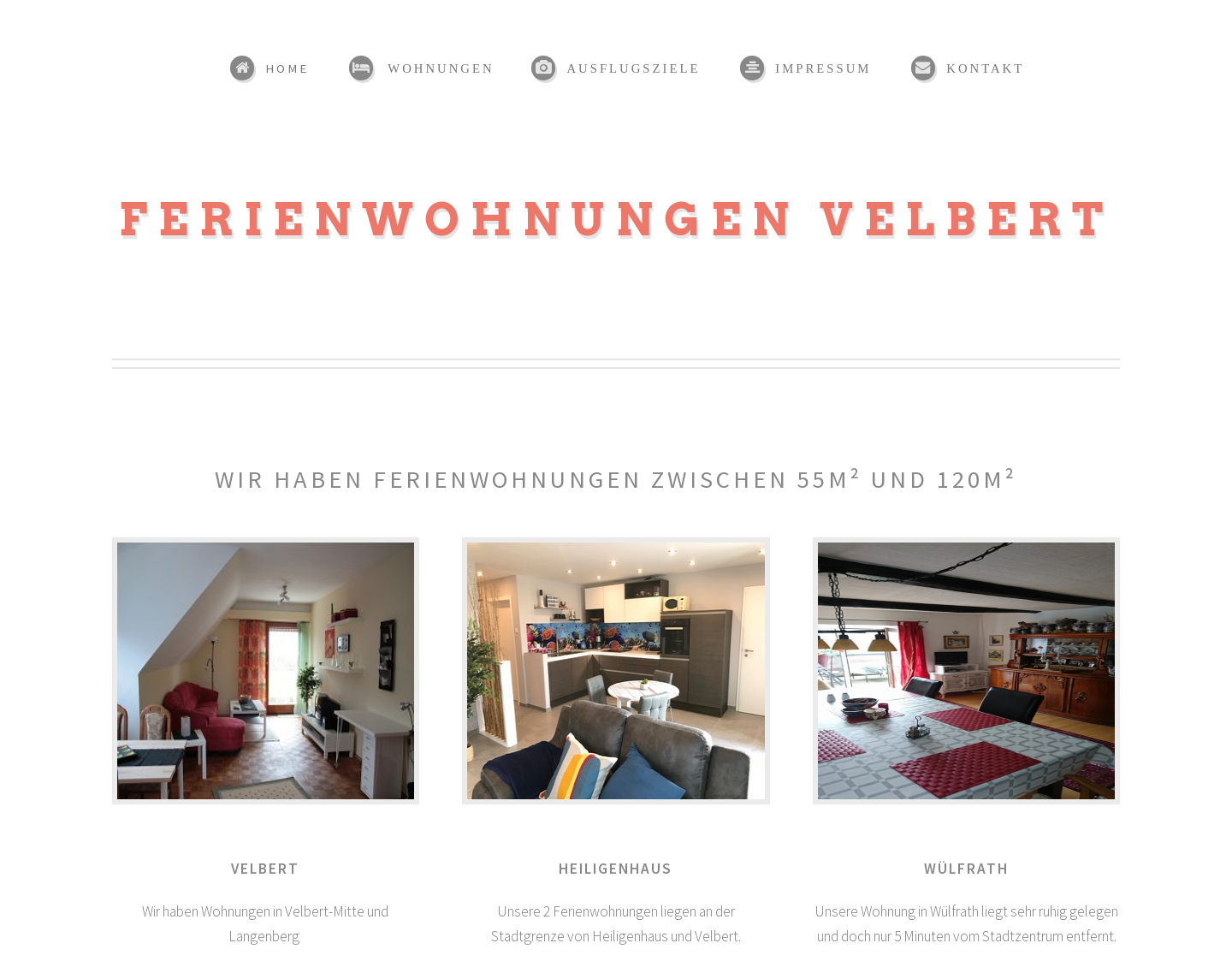 Aktuelle Website-Vorschau von Ferienwohnung Velbert