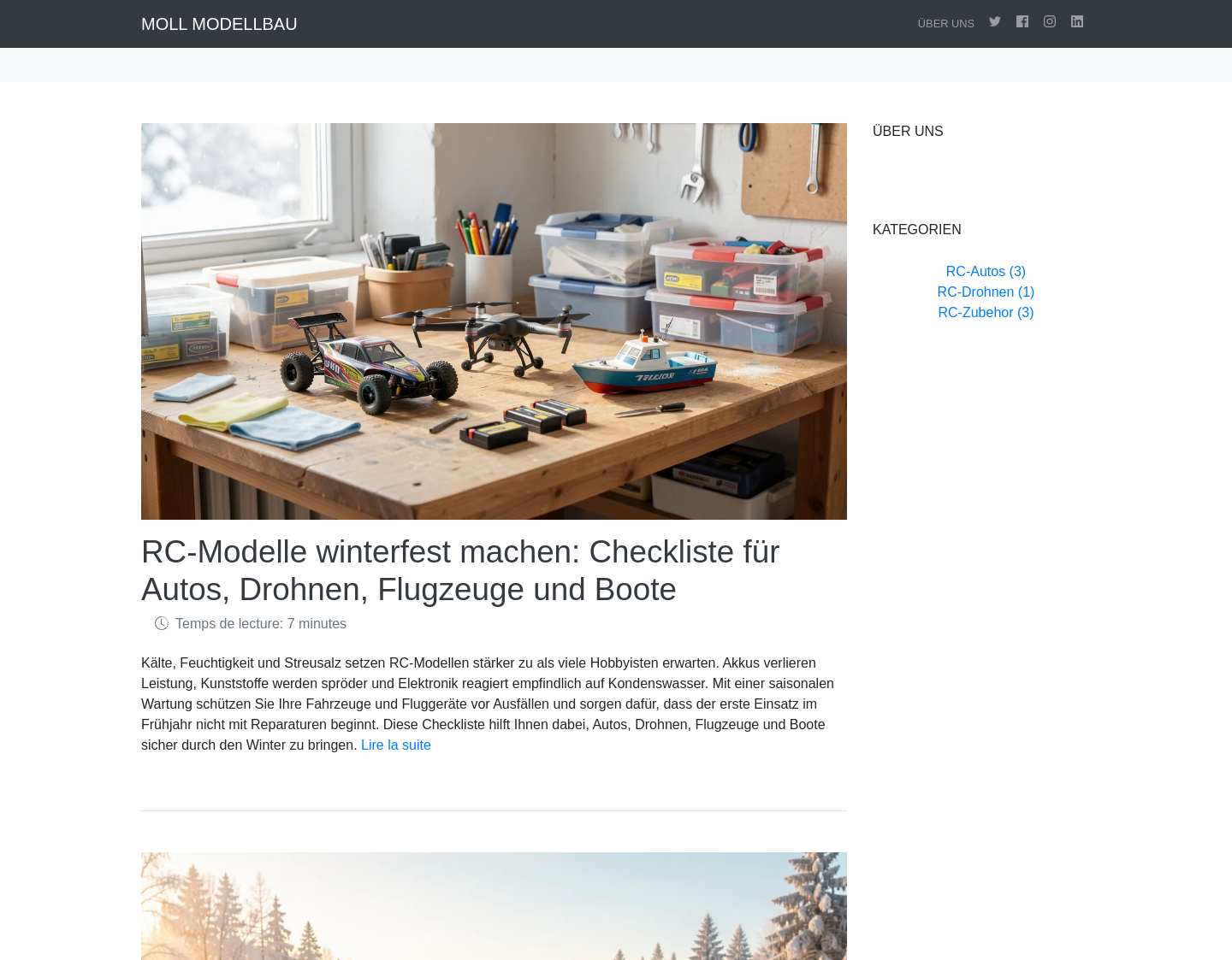 Aktuelle Website-Vorschau von RC-Modellhelikopter bei Moll Modellbau