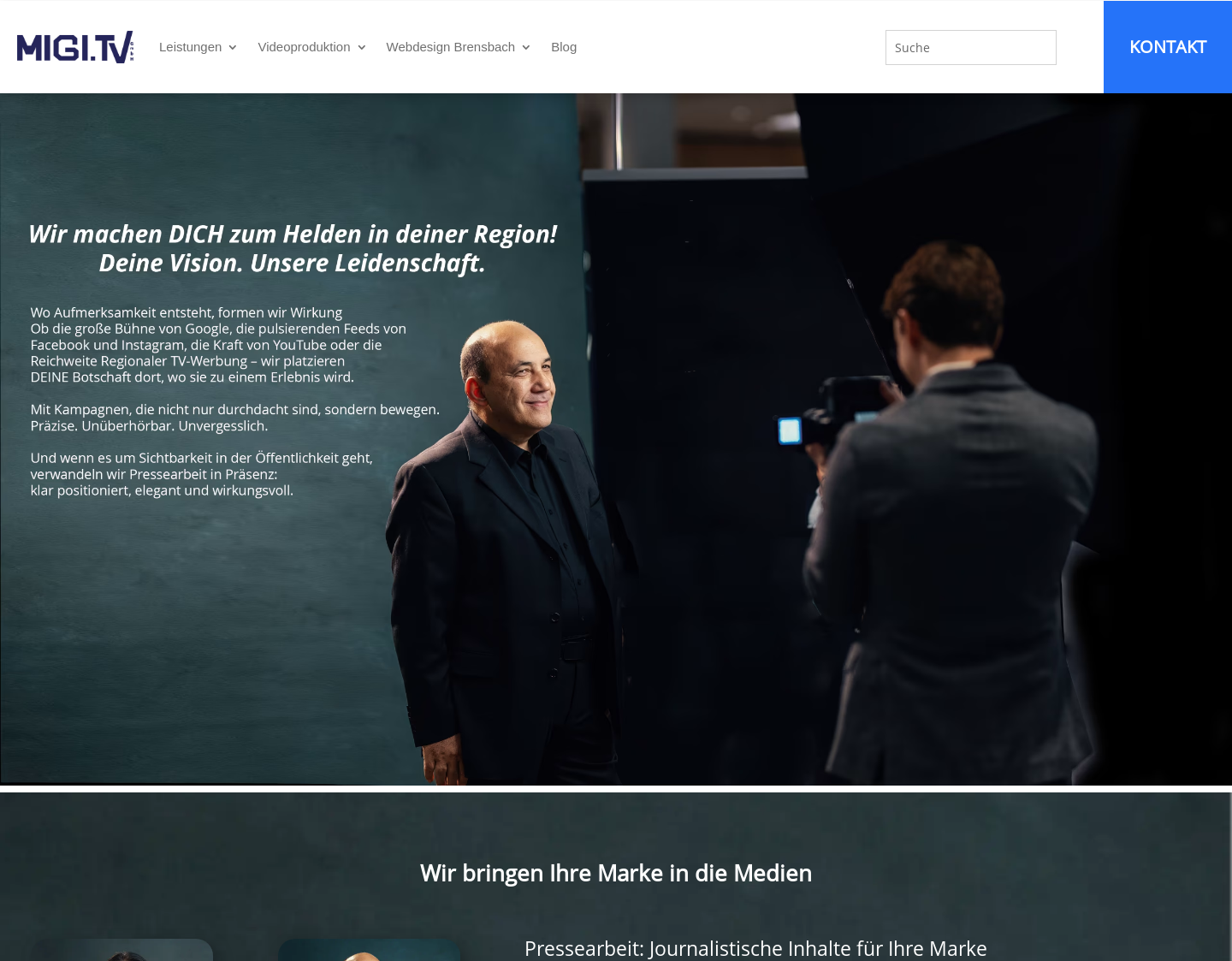 Aktuelle Website-Vorschau von Videoproduktion Frankfurt