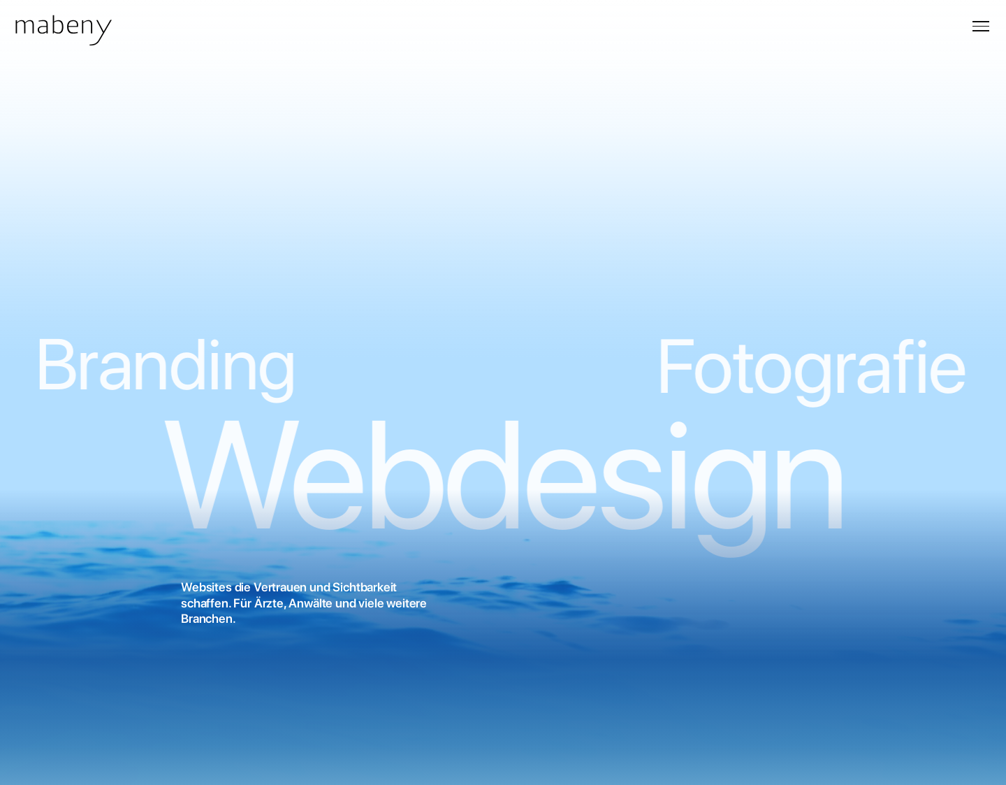 Aktuelle Website-Vorschau von MABENY Kommunikation & Design GmbH & Co.