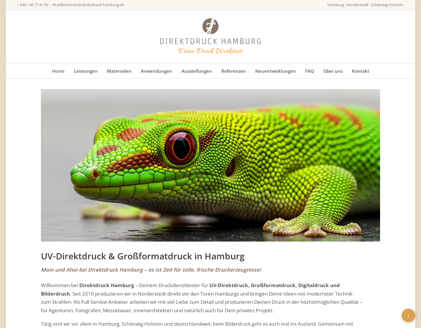 Aktuelle Website-Vorschau von Außenwerbung, Beschriftungen, Glasdruck