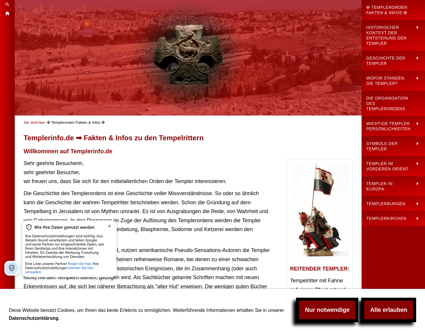 Aktuelle Website-Vorschau von Templer