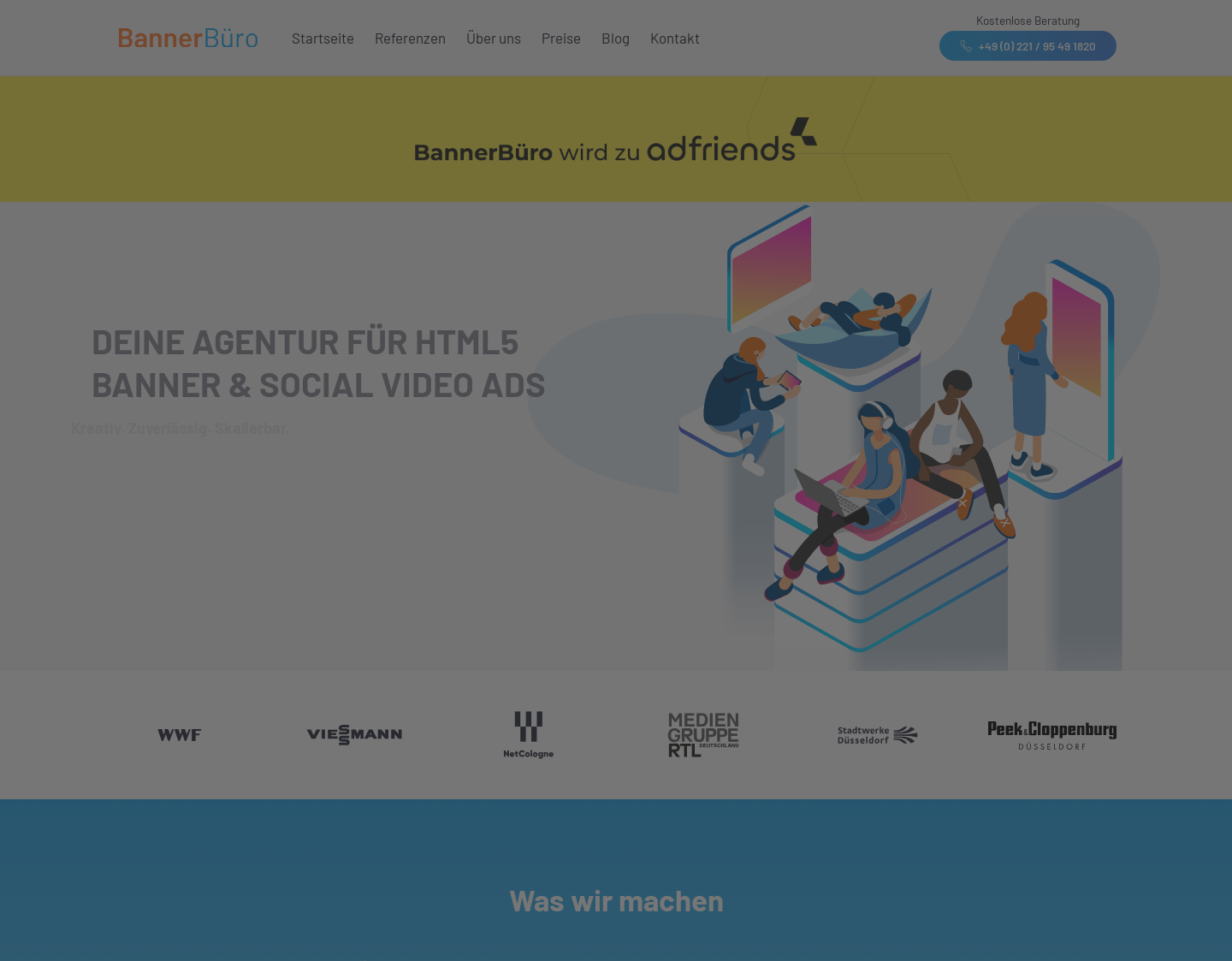 Aktuelle Website-Vorschau von Animierte Werbebanner