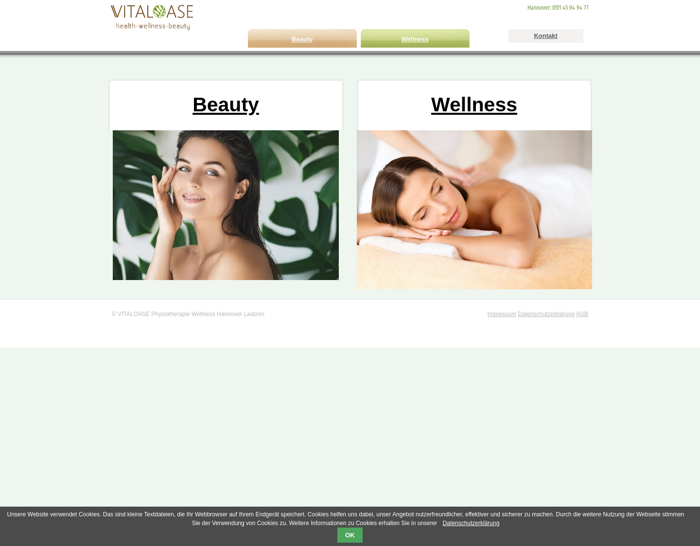 Aktuelle Website-Vorschau von Krankengymnastik Hannover