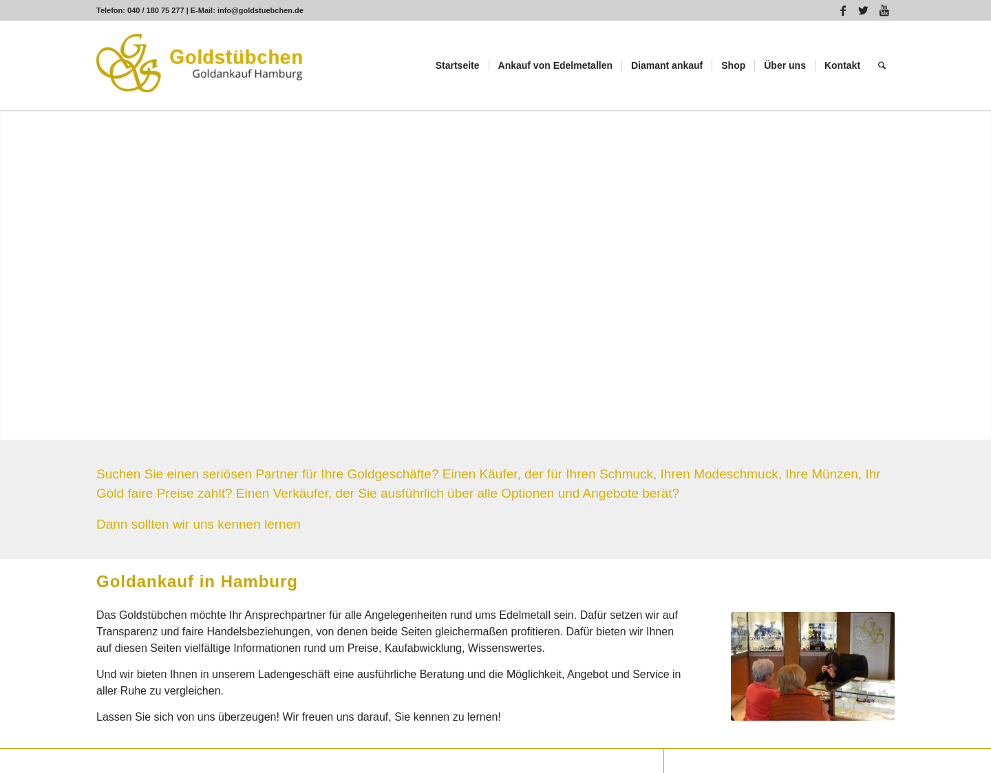Aktuelle Website-Vorschau von Goldstübchen Hamburg - Goldankauf, Altgold