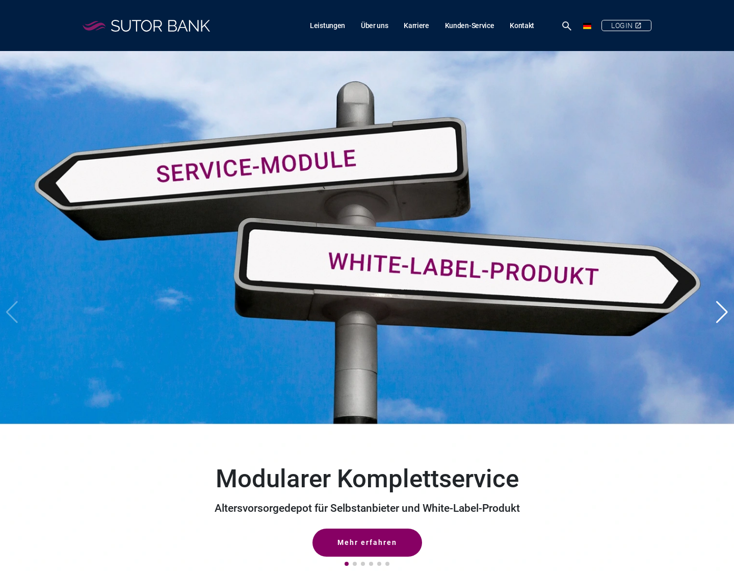 Aktuelle Website-Vorschau von Sutorbank Vermögensverwaltung