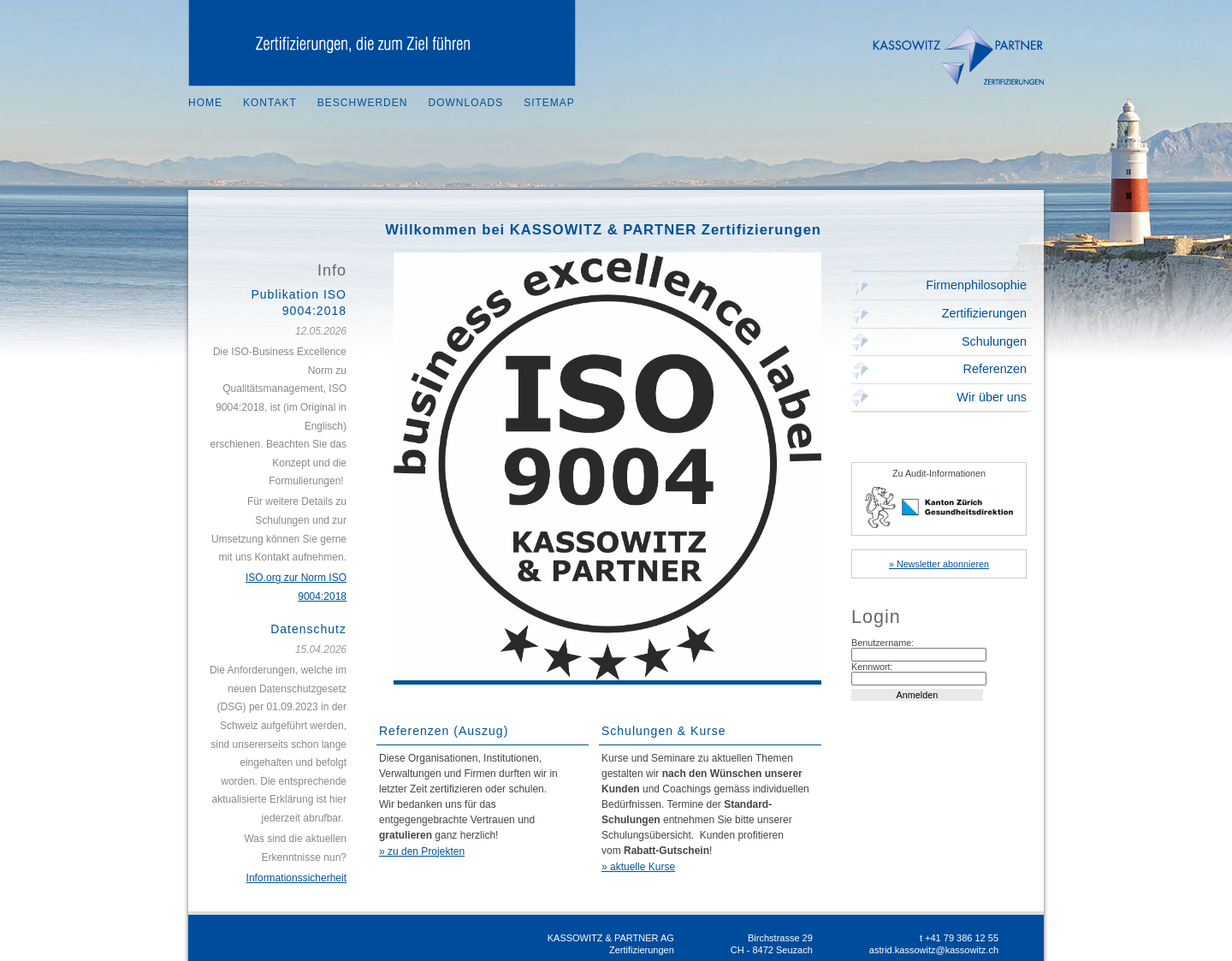 Aktuelle Website-Vorschau von Kassowitz & Partner AG