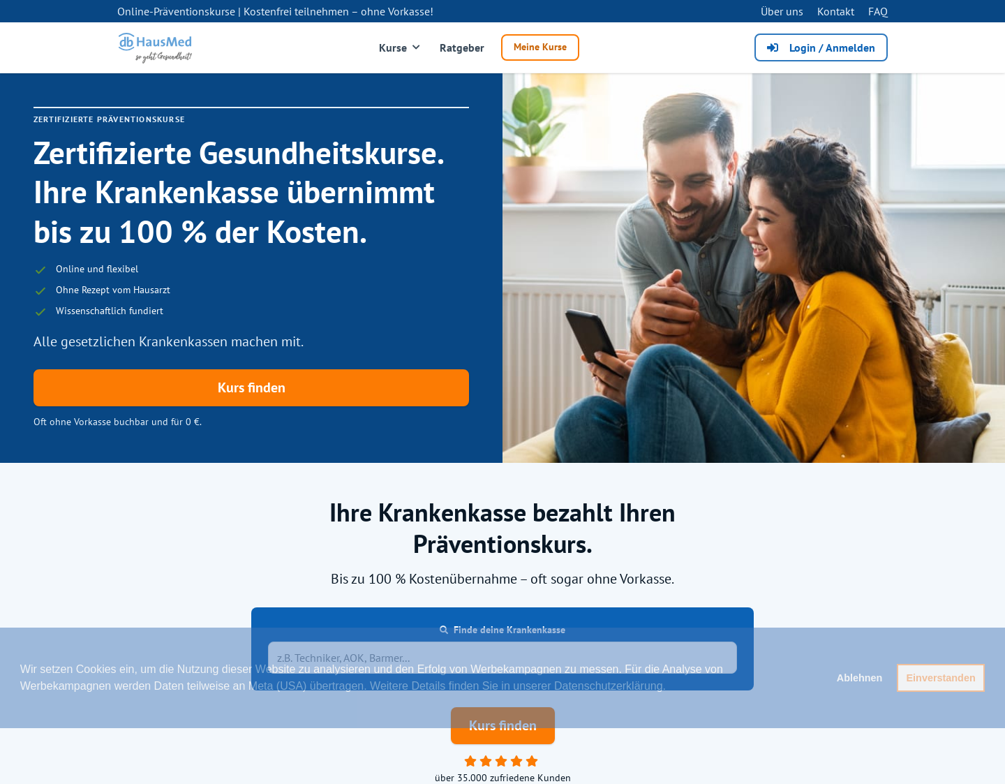 Aktuelle Website-Vorschau von HausMed - einfach leichter leben