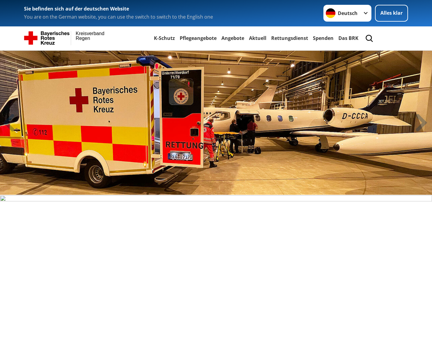 Aktuelle Website-Vorschau von BRK Kreisverband Regen - Bayerisches Rotes Kreuz
