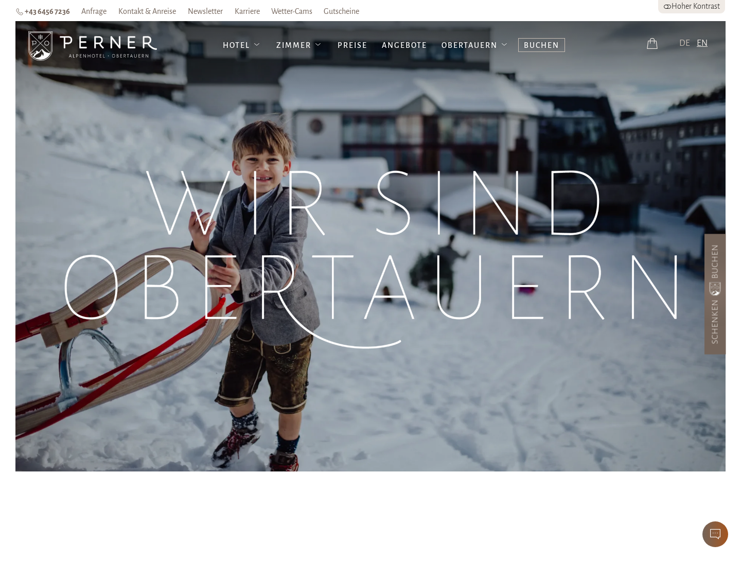 Aktuelle Website-Vorschau von Alpen-Hotel Perner