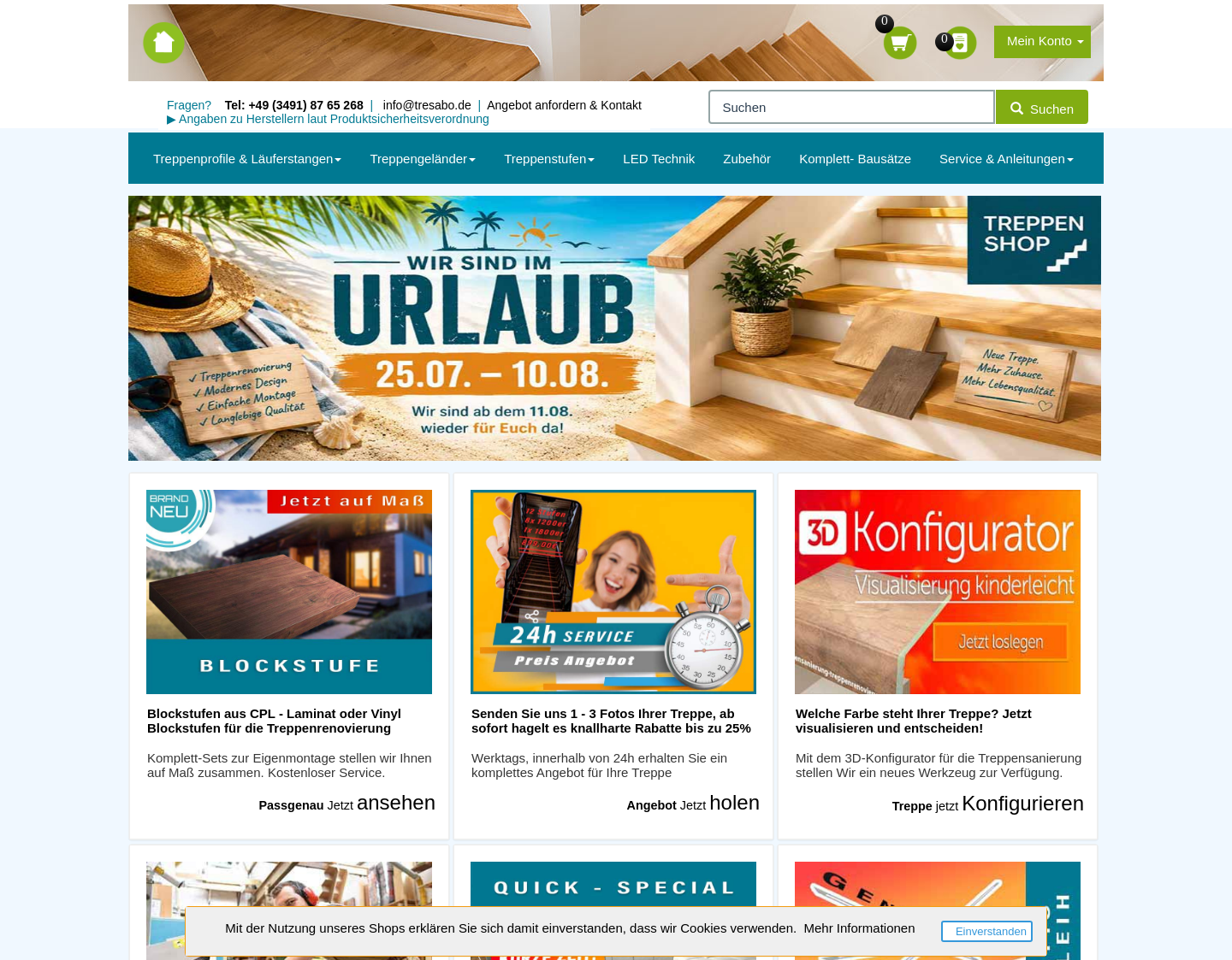 Aktuelle Website-Vorschau von Treppensanierung und Treppenrenovierung