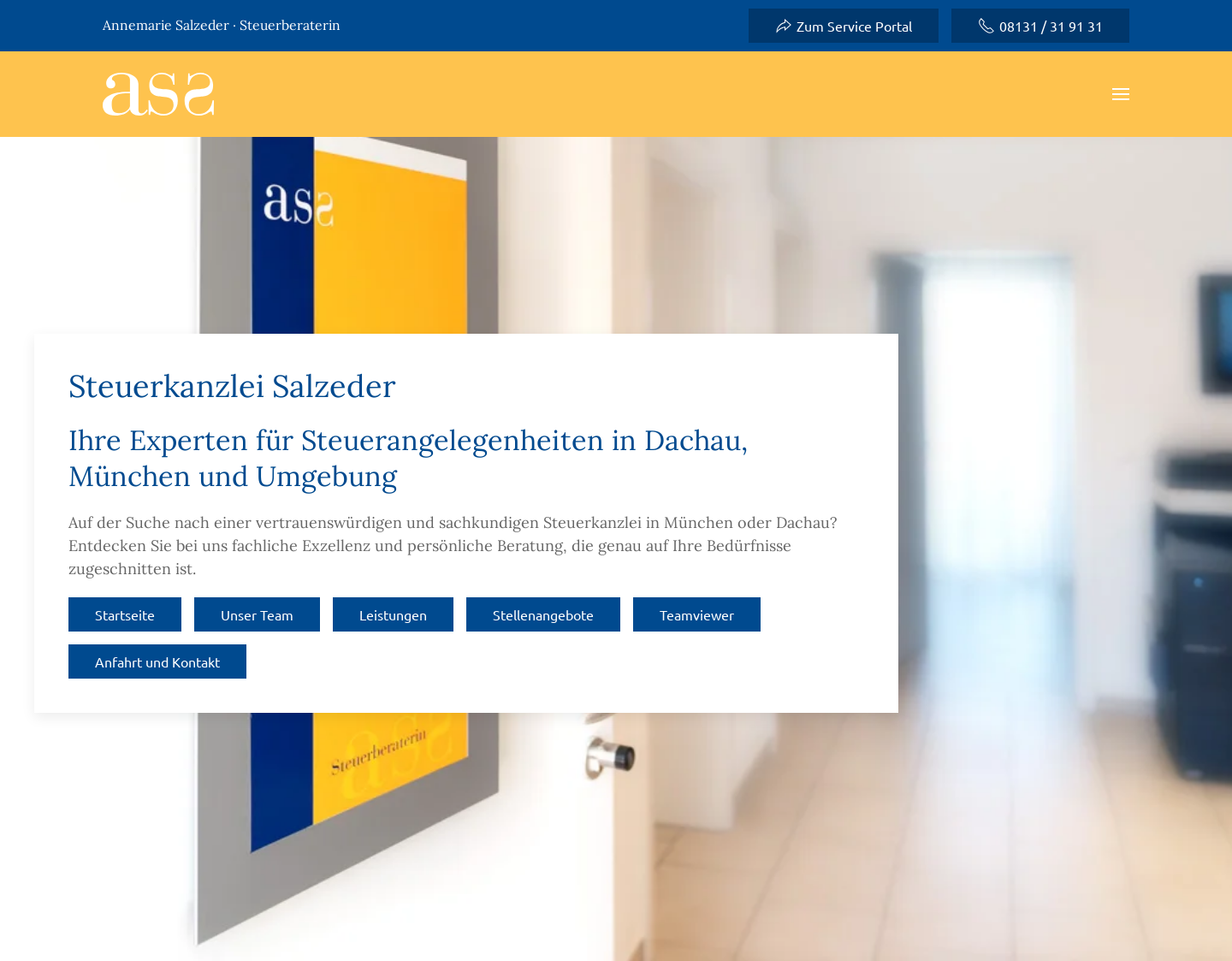 Aktuelle Website-Vorschau von Steuerkanzlei Salzeder