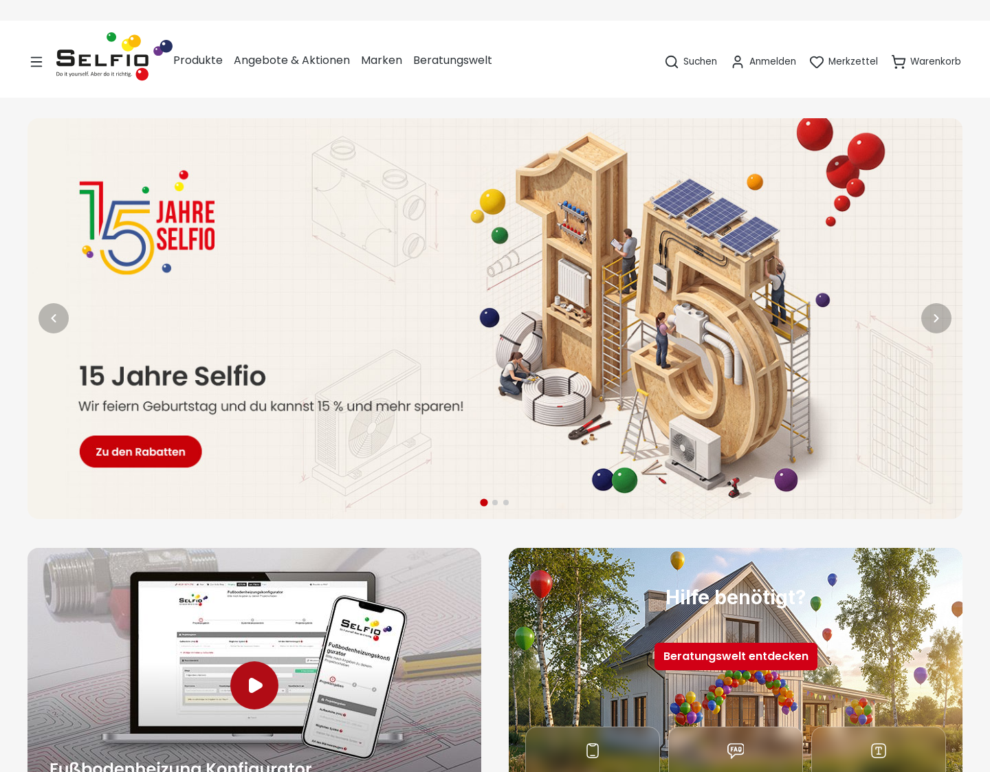 Aktuelle Website-Vorschau von Fussbodenheizung für Selberbauer
