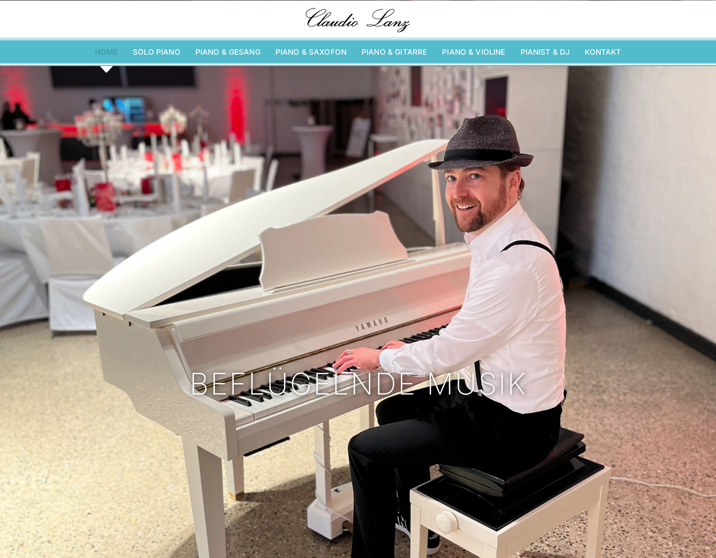 Aktuelle Website-Vorschau von Barpianist Claudio Lanz