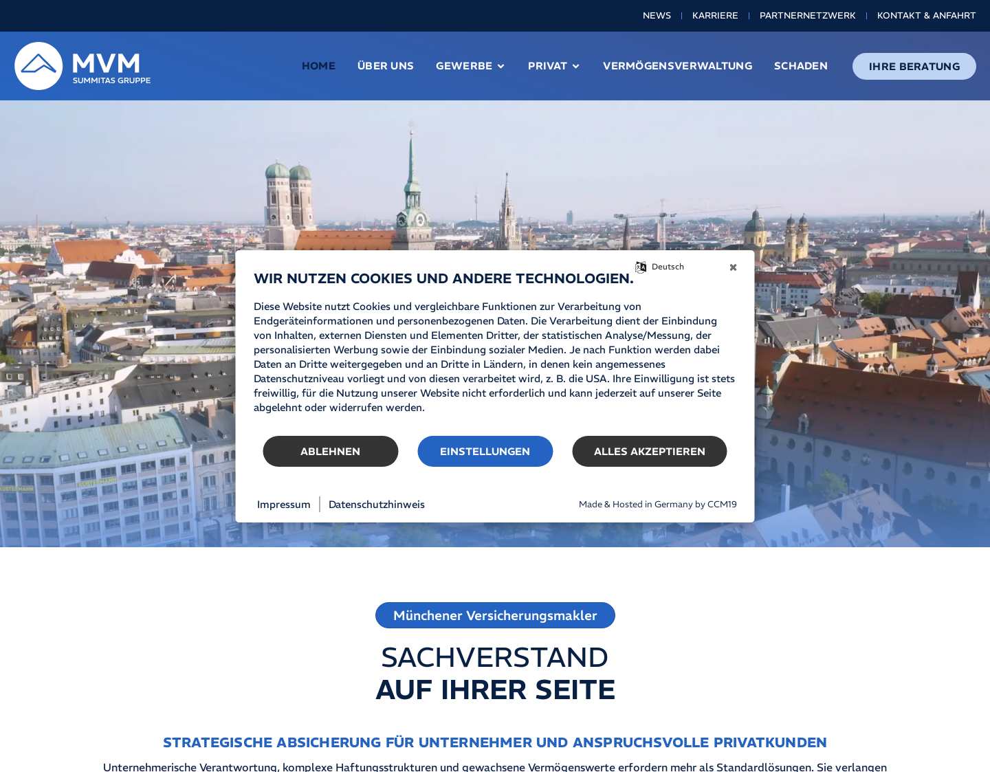 Aktuelle Website-Vorschau von betriebliche Altersversorgung - MVM