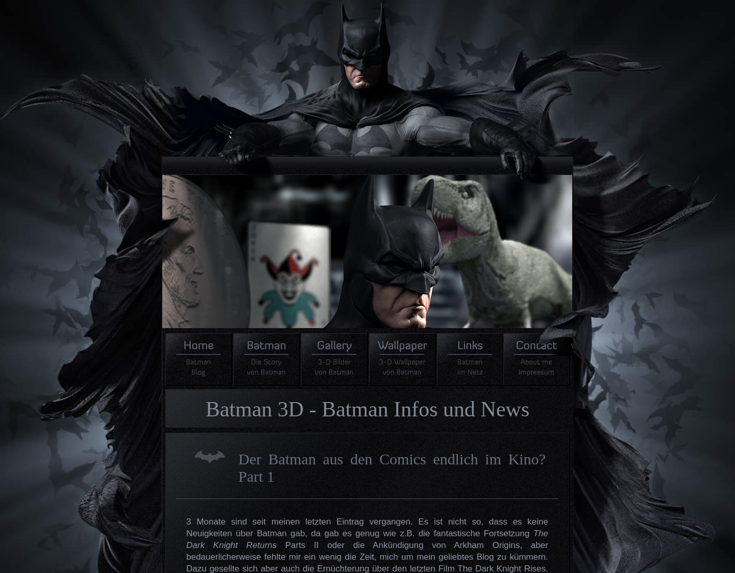 Aktuelle Website-Vorschau von The Dark Knight Batman