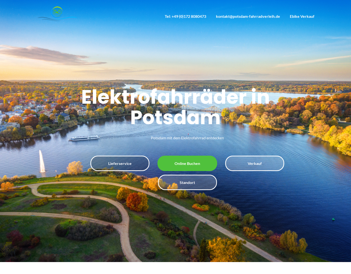 Aktuelle Website-Vorschau von Potsdam Fahrradverleih