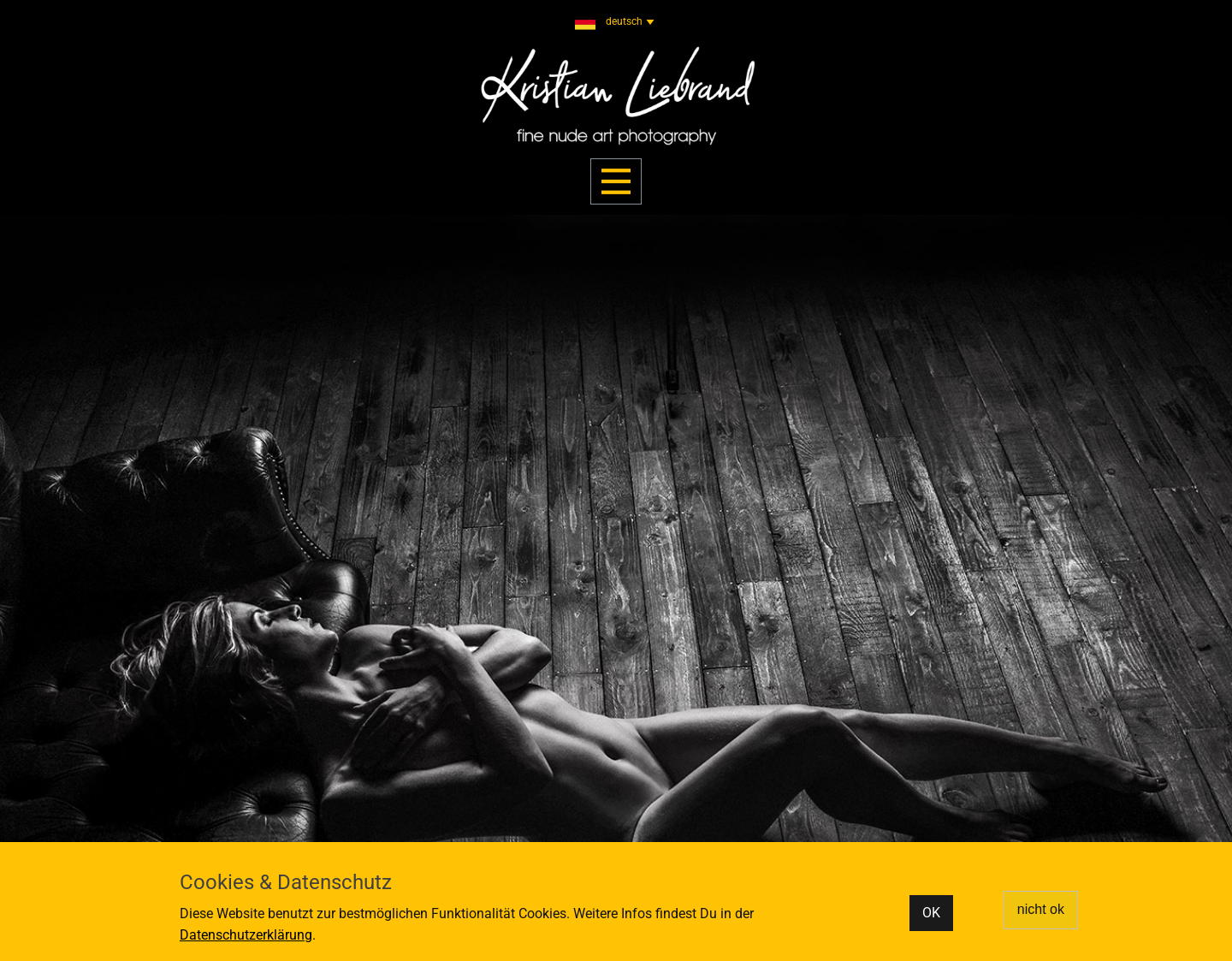 Aktuelle Website-Vorschau von Fotostudio / Fotograf für Aktfotos