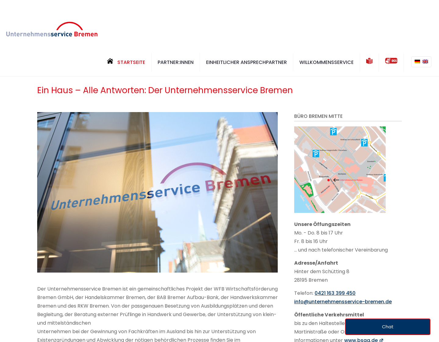 Aktuelle Website-Vorschau von Förderungen und Existenzgründung