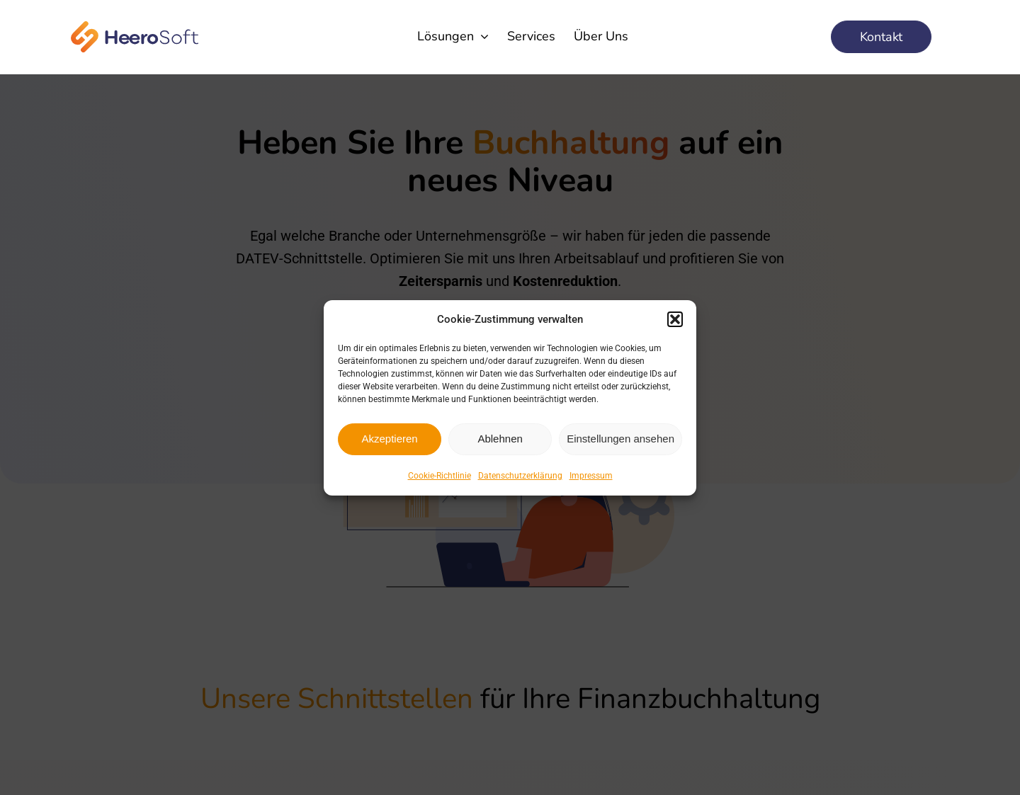 Aktuelle Website-Vorschau von HeeroSoft - Ihr Spezialist für Datev-Schnittstelle