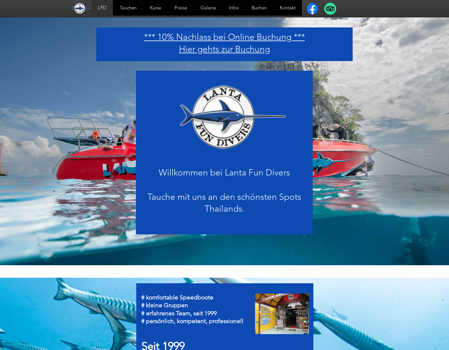 Aktuelle Website-Vorschau von Tauchurlaub Ko Lanta, Thailand