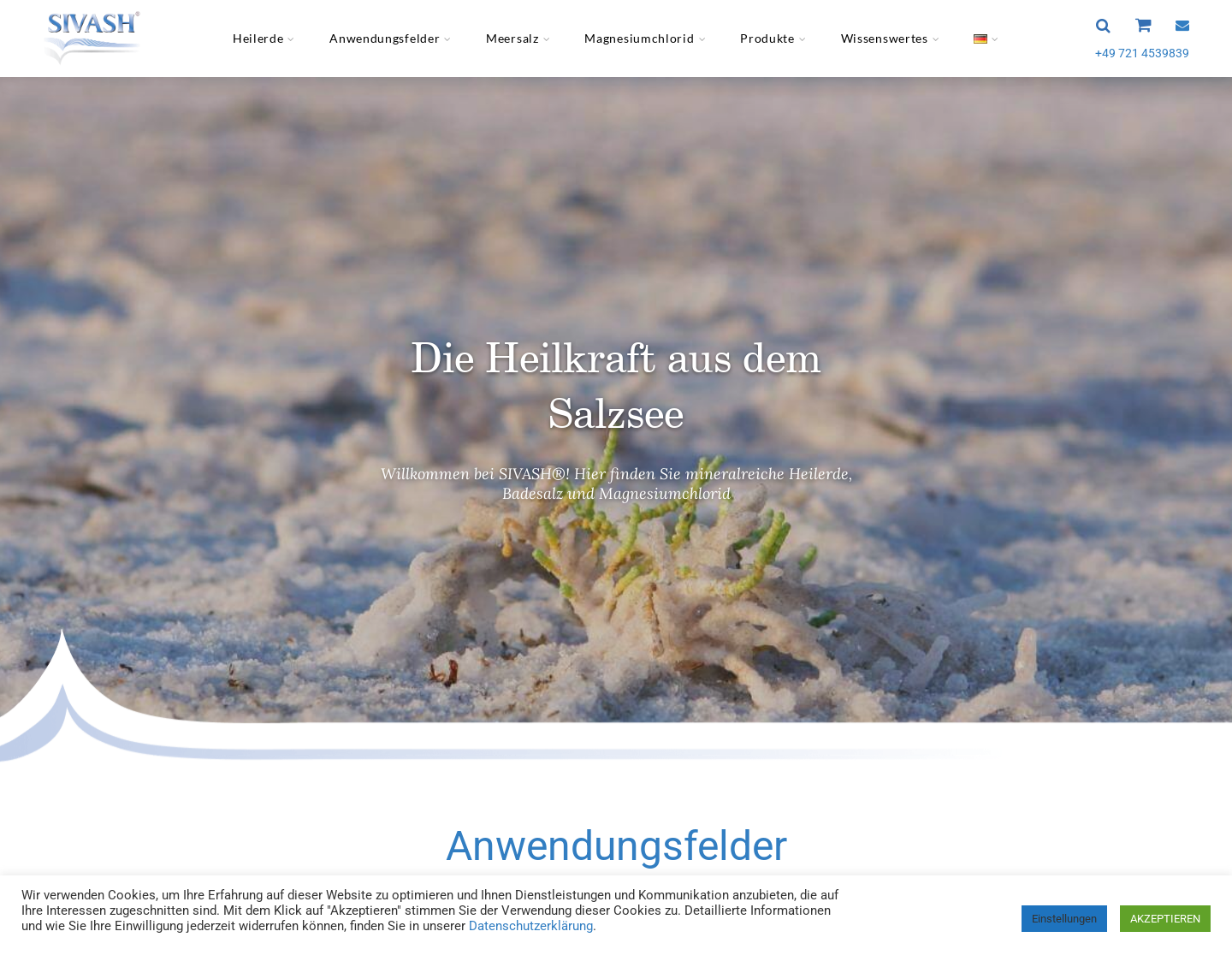 Aktuelle Website-Vorschau von SIVASH-Heilerde - Natürliche Hilfe