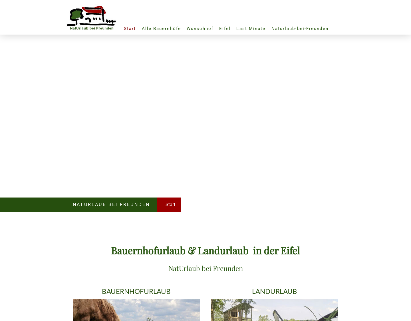 Aktuelle Website-Vorschau von Bauernhof-Urlaub Eifel