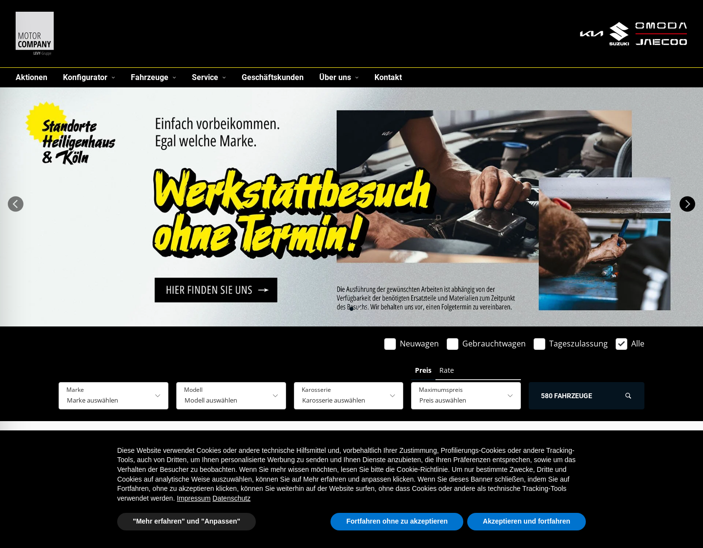Aktuelle Website-Vorschau von Levy Motor Company GmbH & Co.KG