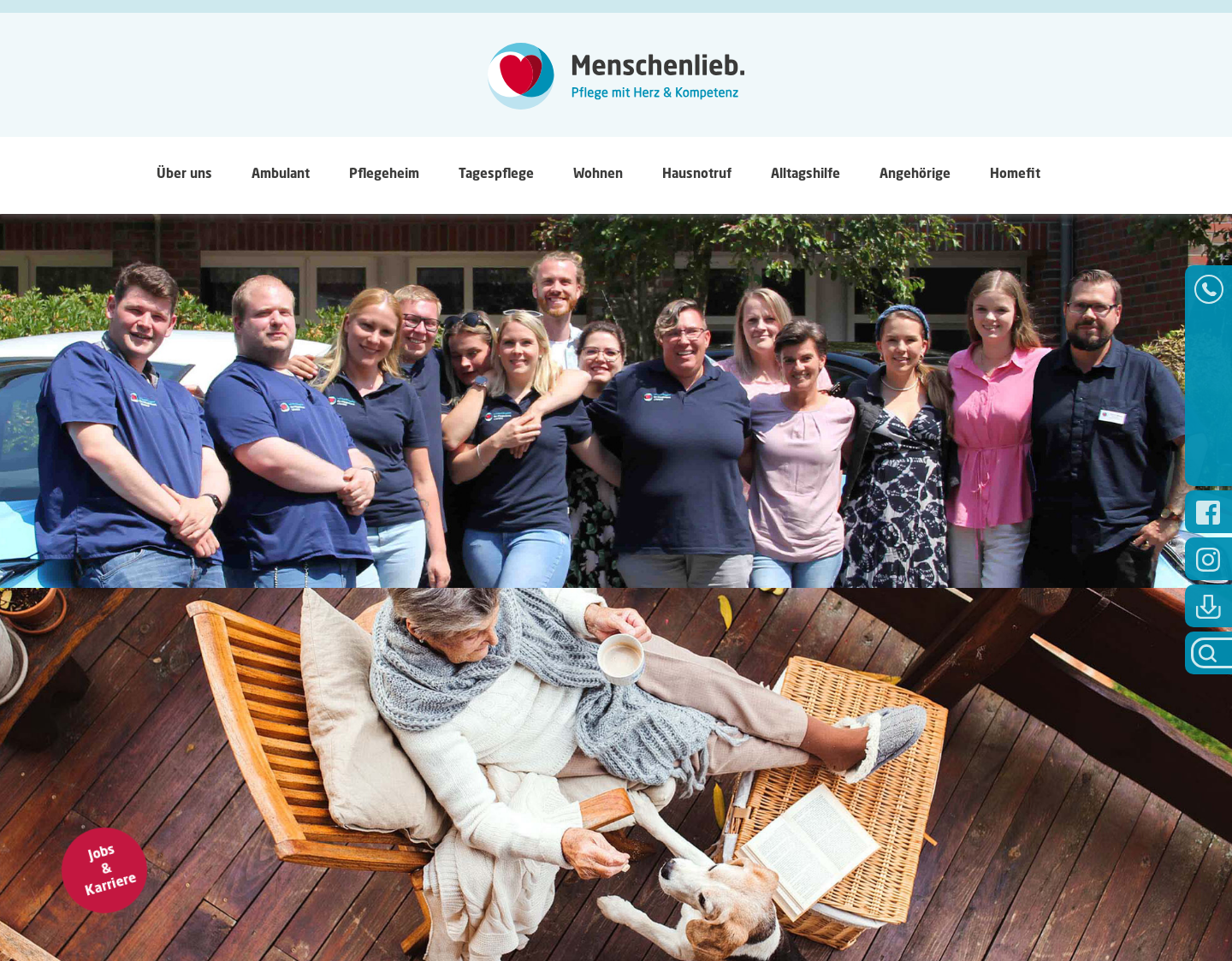 Aktuelle Website-Vorschau von Pflegedienst Lilienthal