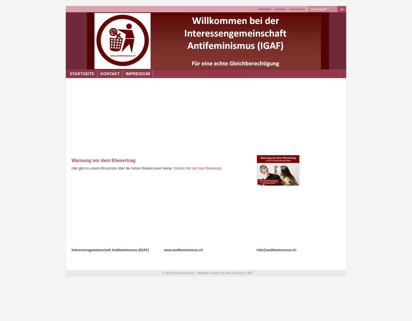 Aktuelle Website-Vorschau von IG-Antifeminismus (IGAF)
