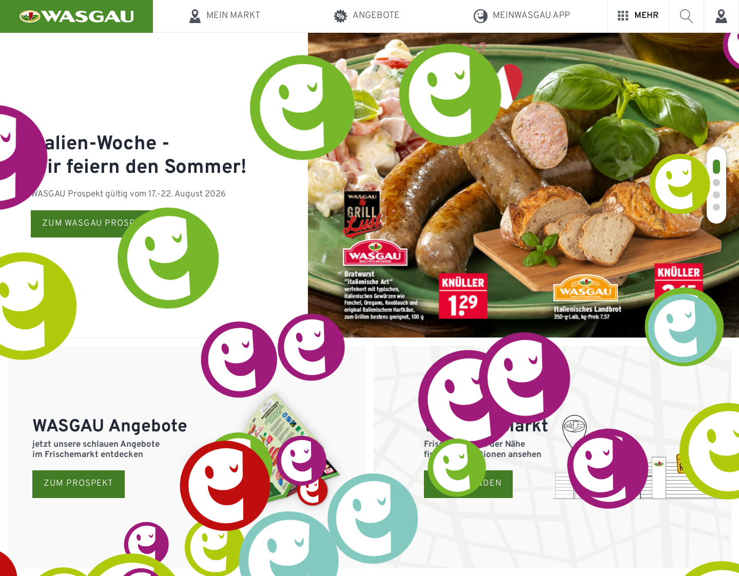 Aktuelle Website-Vorschau von WASGAU Produktions & Handels AG