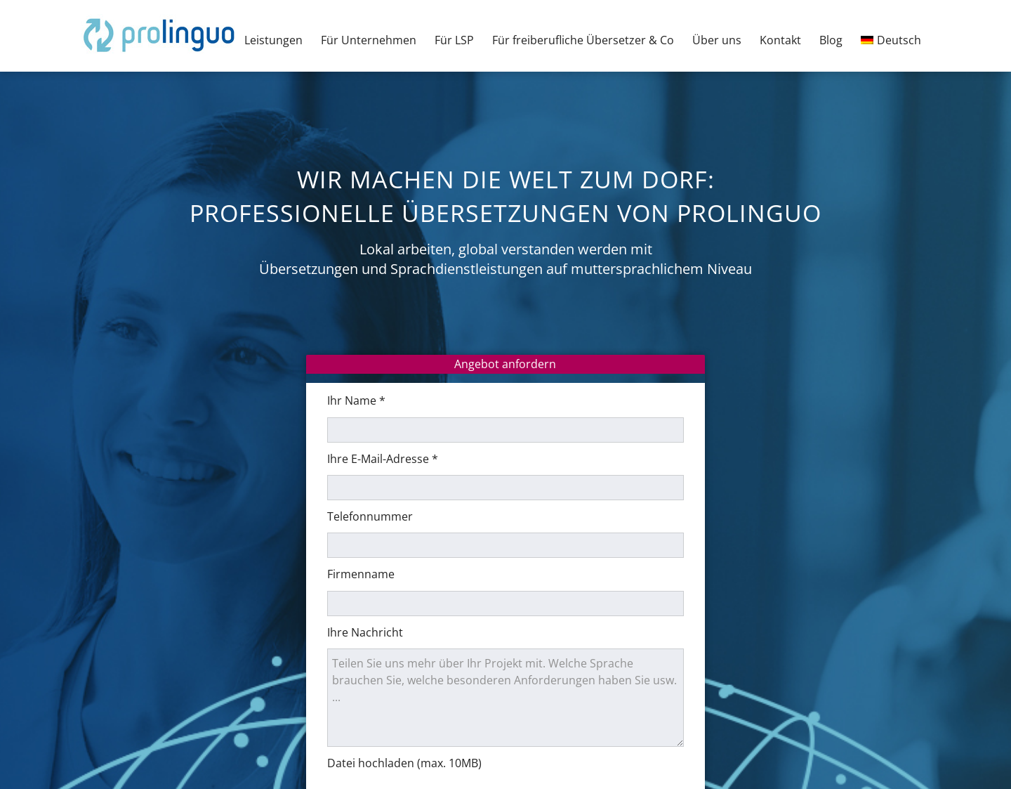 Aktuelle Website-Vorschau von Der Experte für Fachübersetzungen